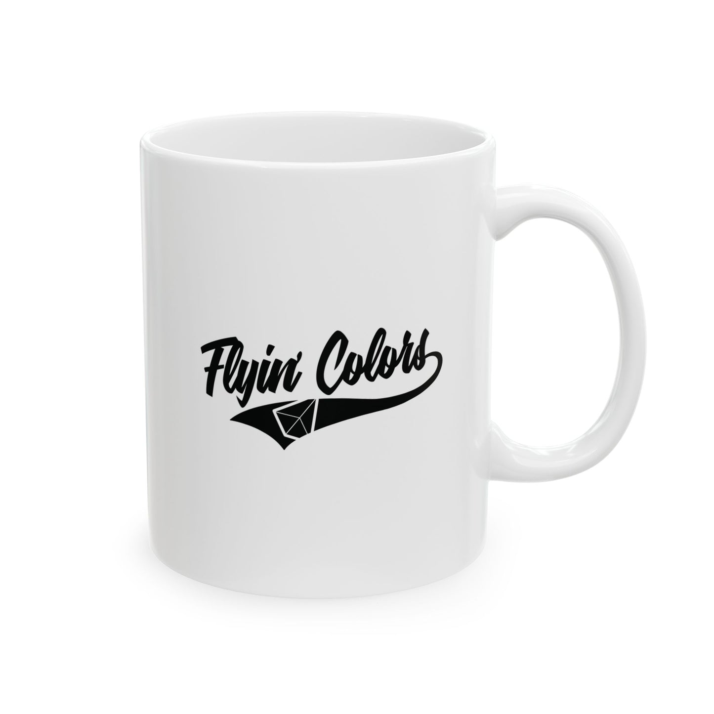 Flyin Colors Ceramic Mug, (11oz) Basket Logo