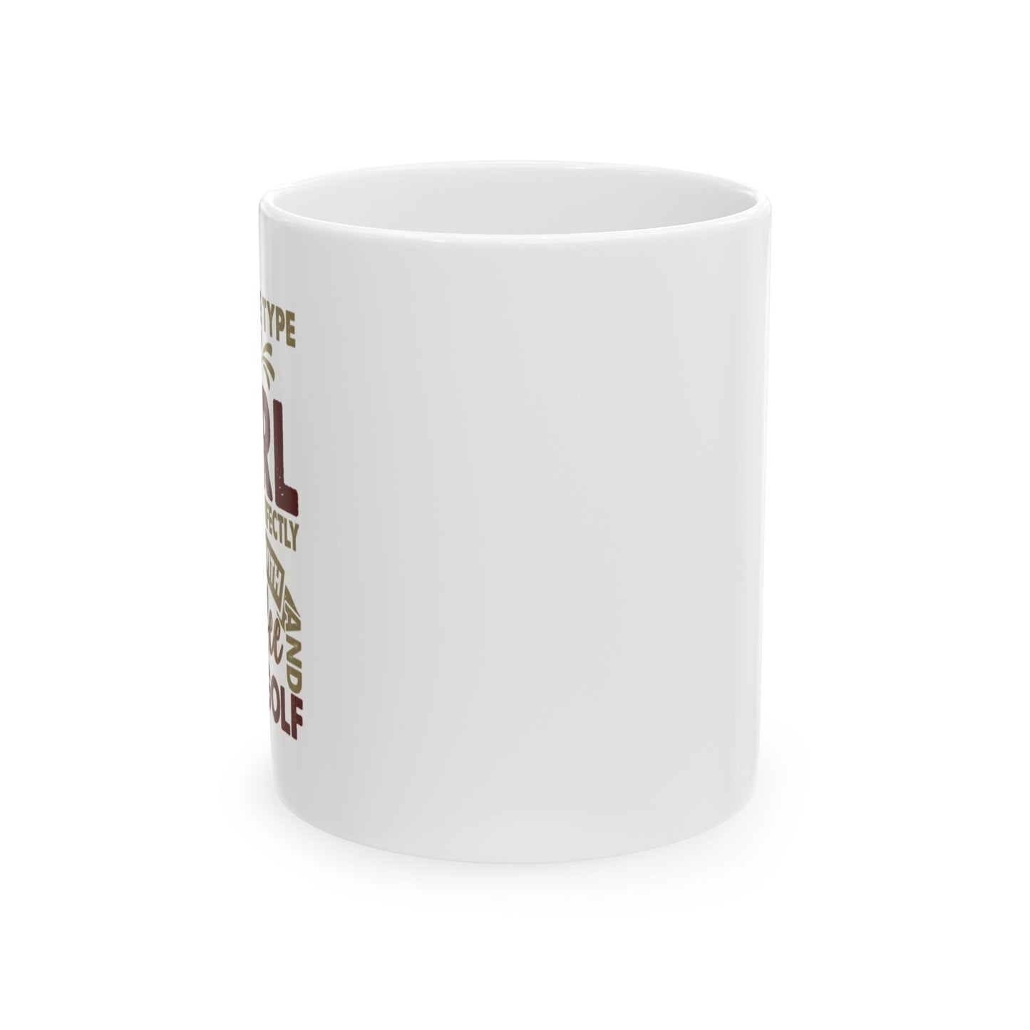 Flyin Colors Ceramic Mug, (11oz) Disc Golf Girl