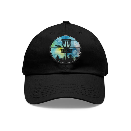 Flyin Colors Dad Hat with Leather Patch (Round) Disc Golf Basket