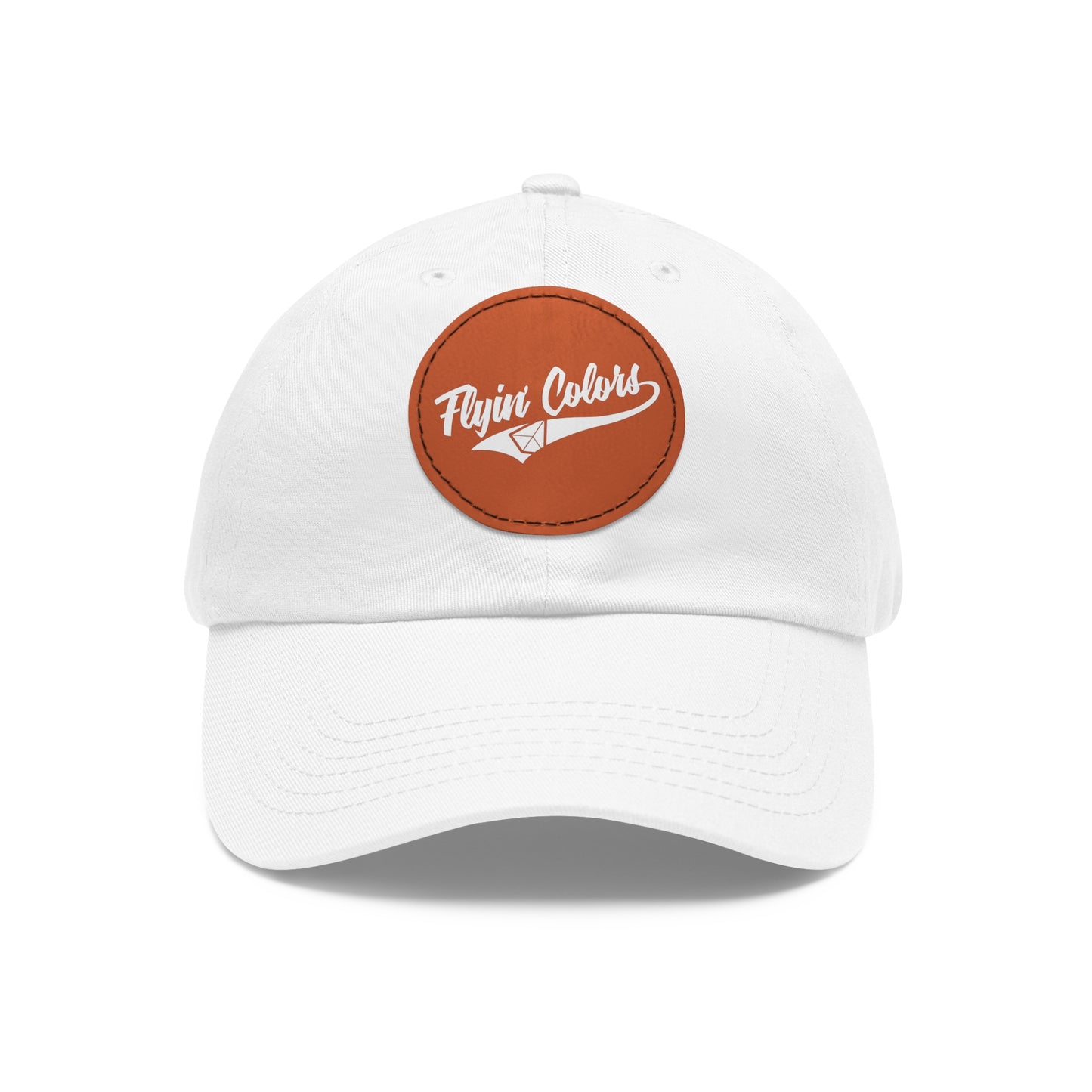 Flyin Colors swoop logo Dad Hat with Leather Patch (Round)