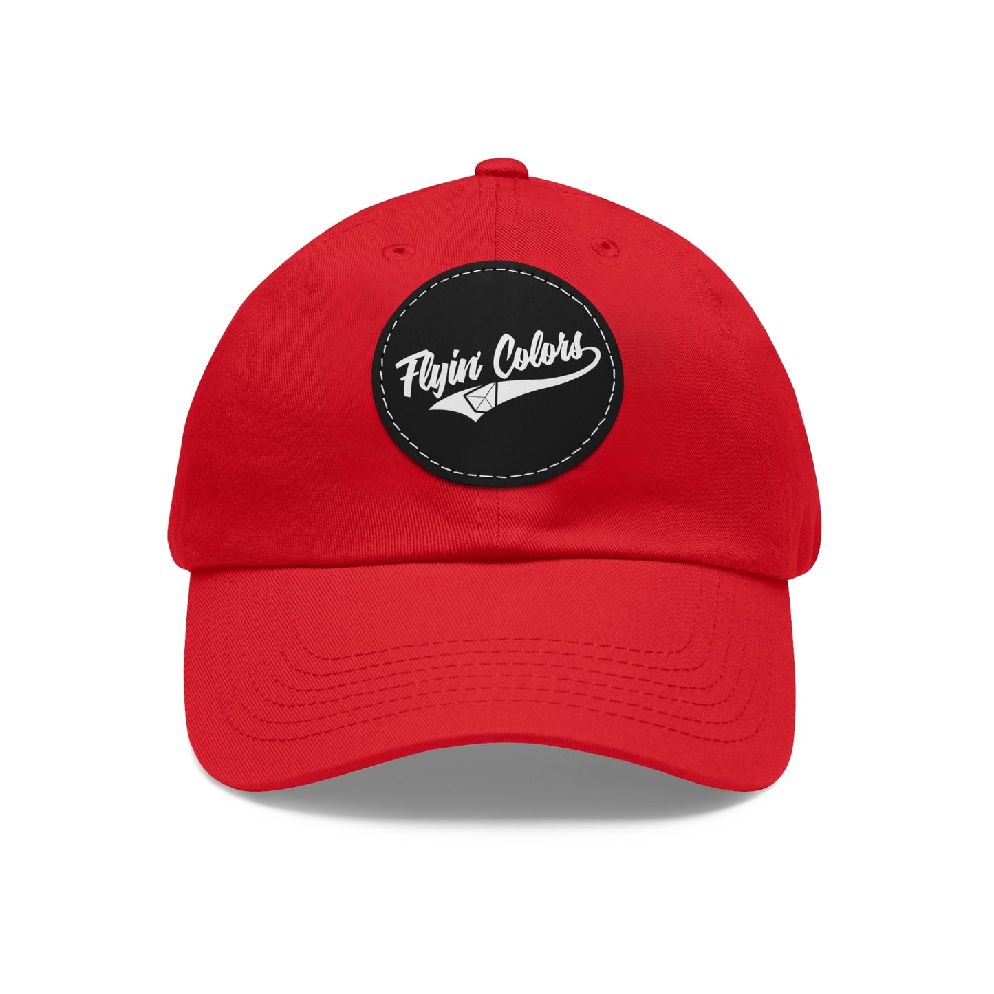 Flyin Colors swoop logo Dad Hat with Leather Patch (Round)