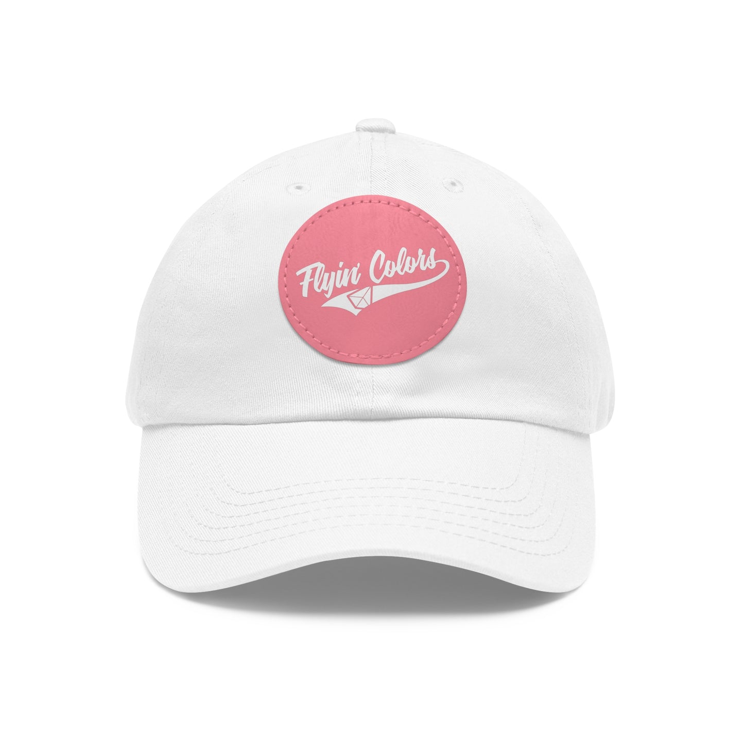 Flyin Colors swoop logo Dad Hat with Leather Patch (Round)