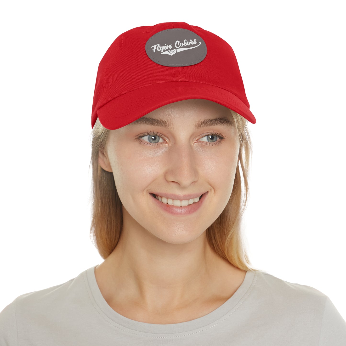 Flyin Colors swoop logo Dad Hat with Leather Patch (Round)
