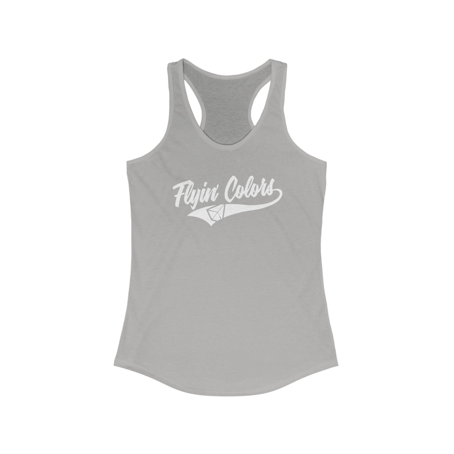 Women's Racerback Tank with Flyin Colors logo