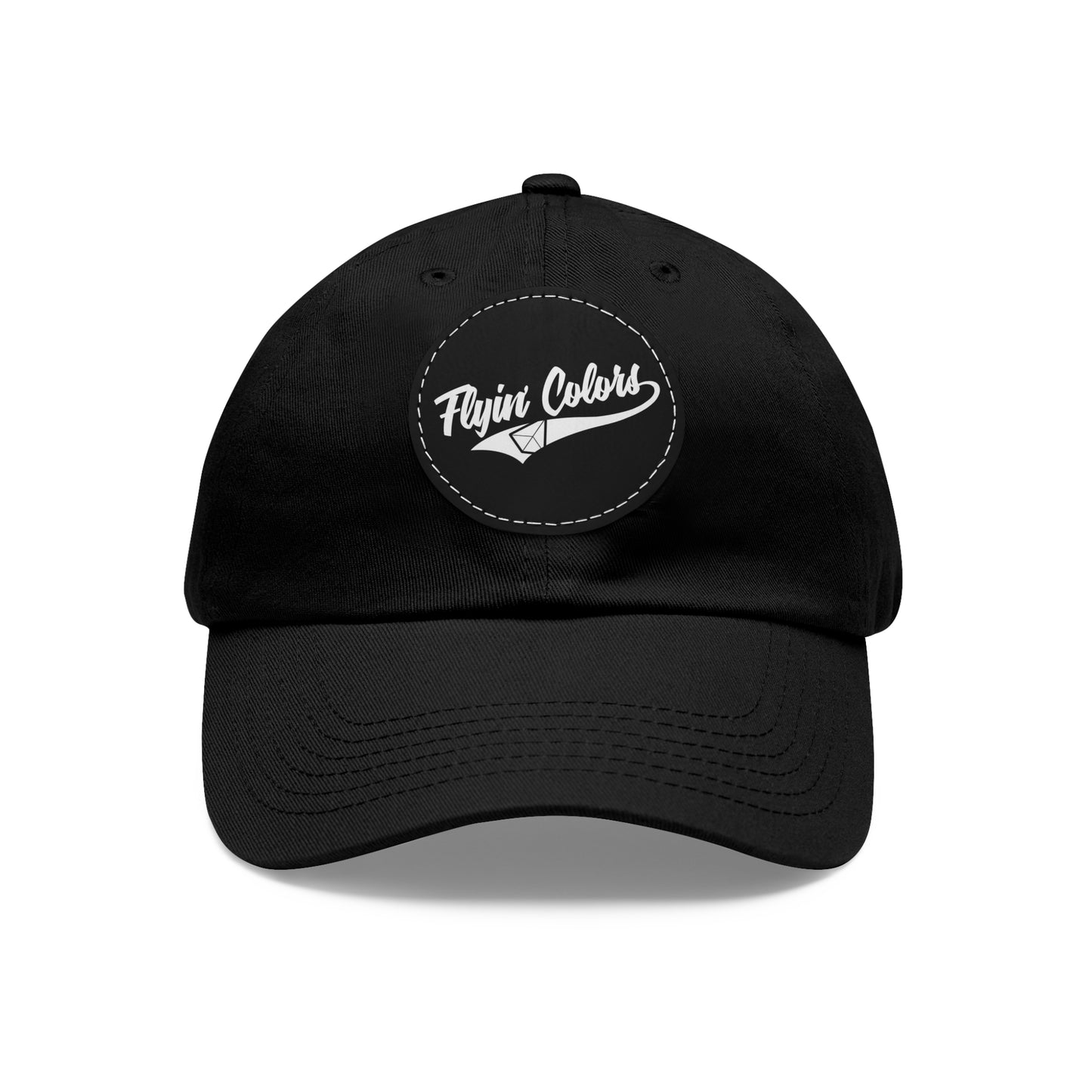 Flyin Colors swoop logo Dad Hat with Leather Patch (Round)
