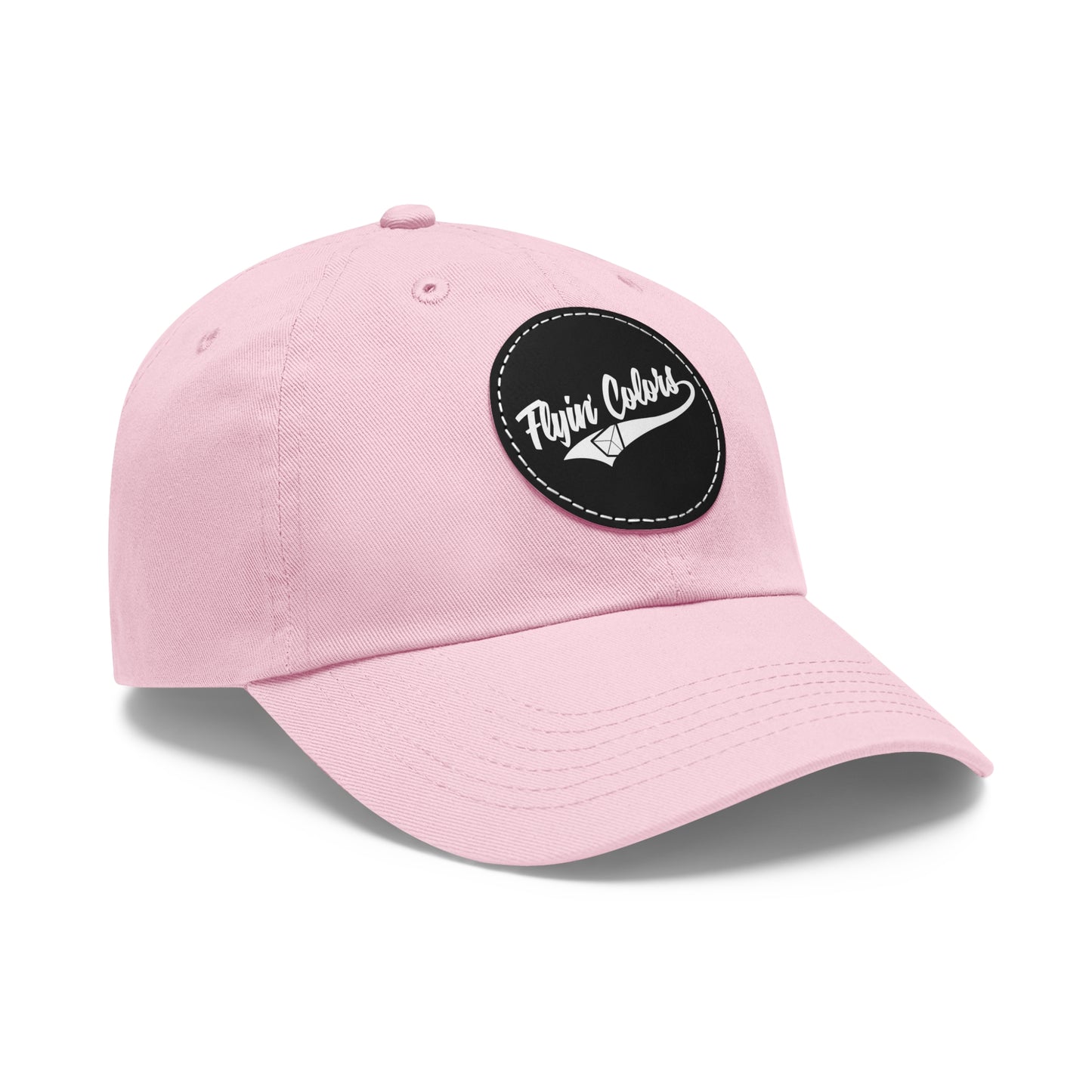 Flyin Colors swoop logo Dad Hat with Leather Patch (Round)