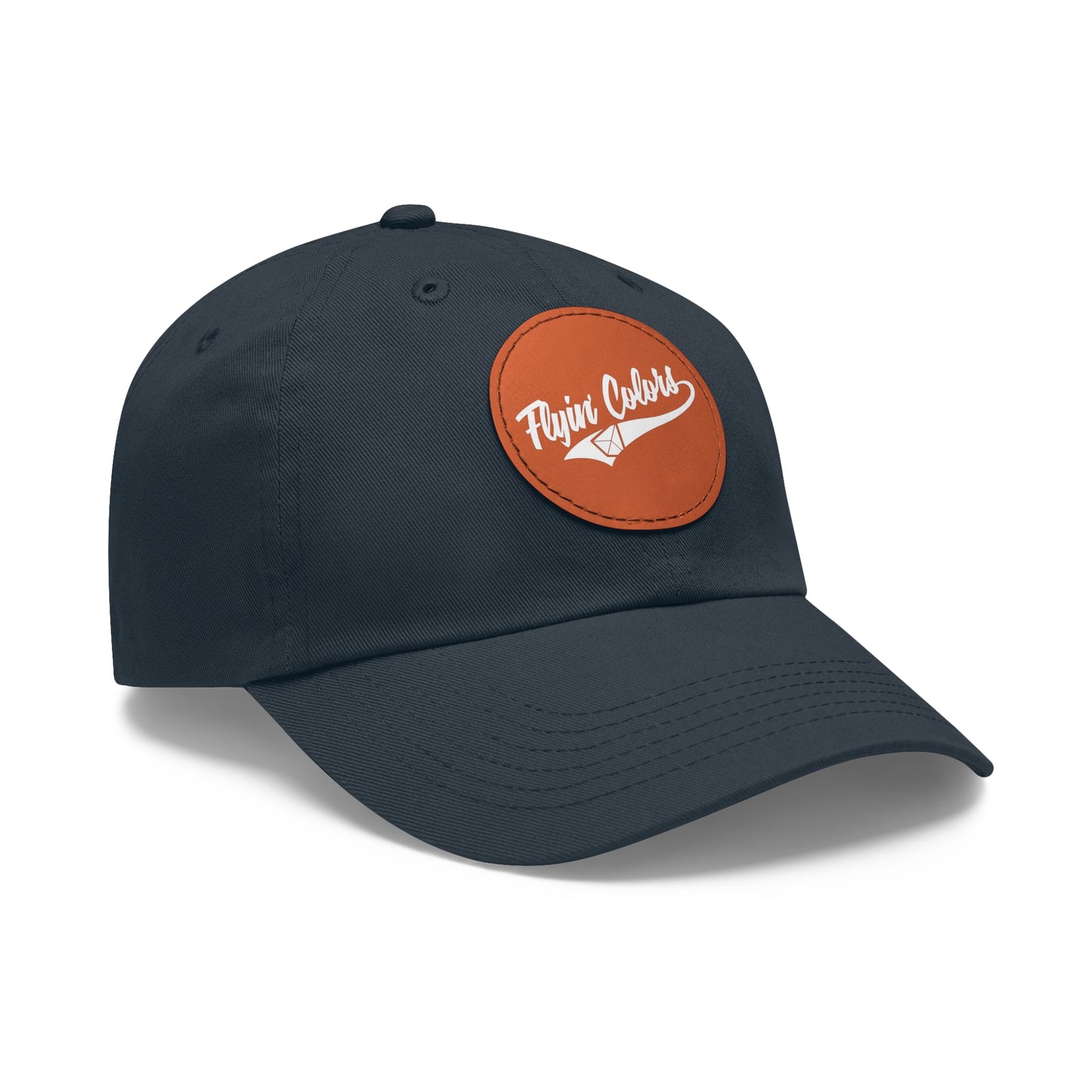 Flyin Colors swoop logo Dad Hat with Leather Patch (Round)