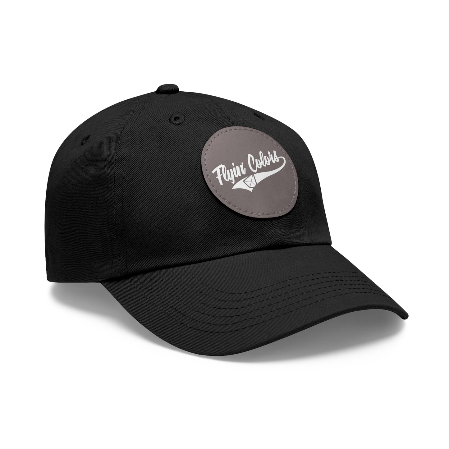 Flyin Colors swoop logo Dad Hat with Leather Patch (Round)