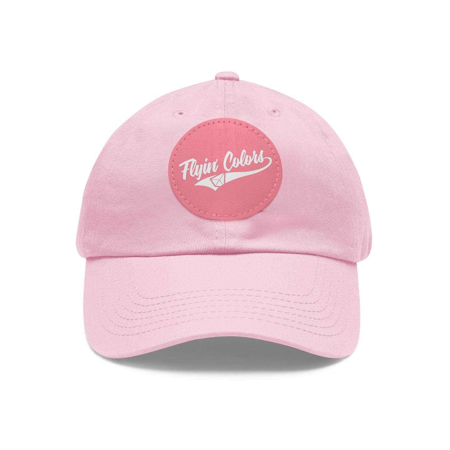 Flyin Colors swoop logo Dad Hat with Leather Patch (Round)