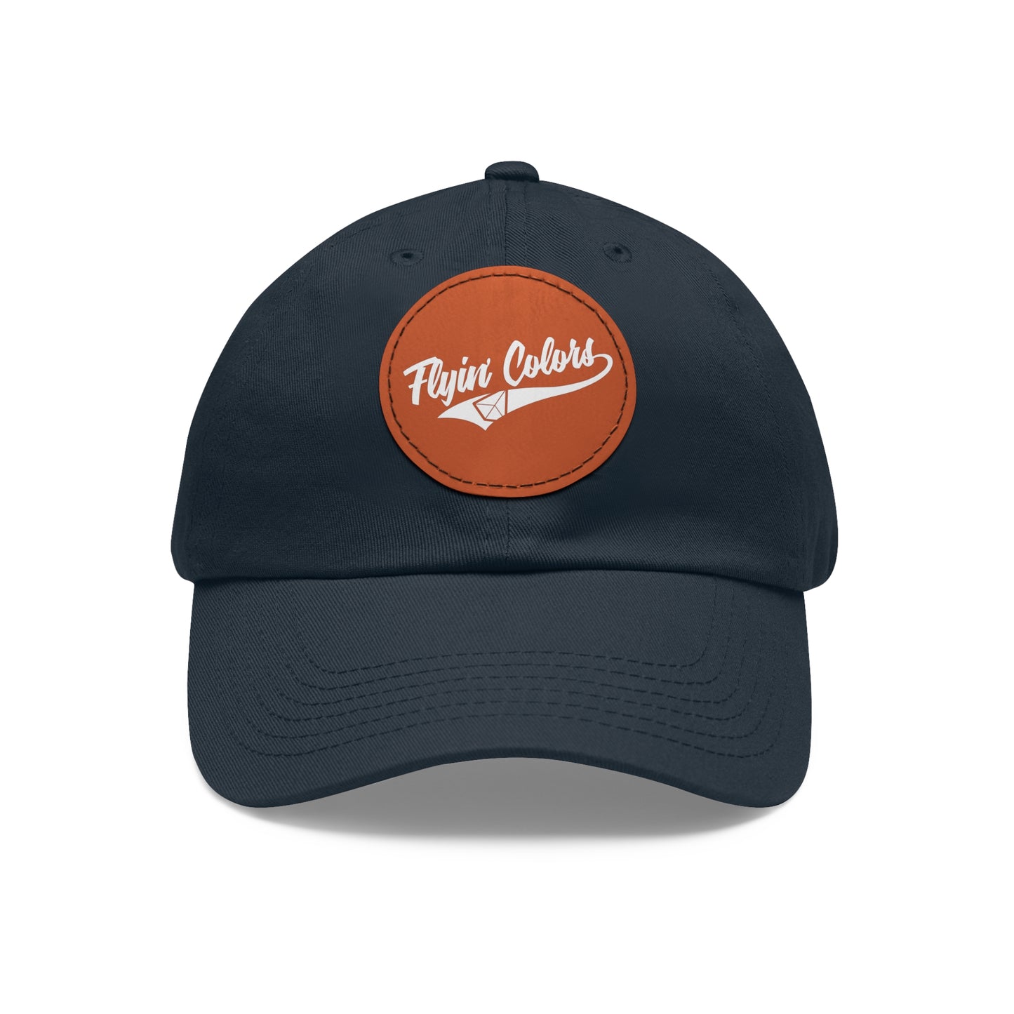 Flyin Colors swoop logo Dad Hat with Leather Patch (Round)