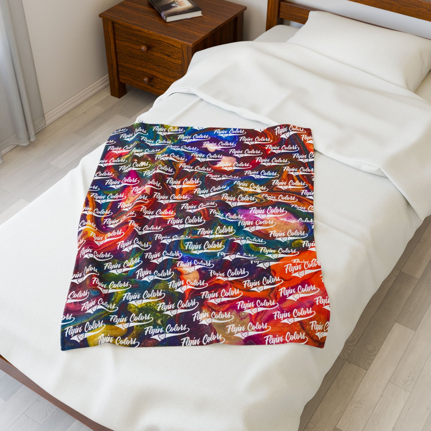 Flyin Colors Velveteen Plush Blanket with FlyinColors Dyed Disc Image