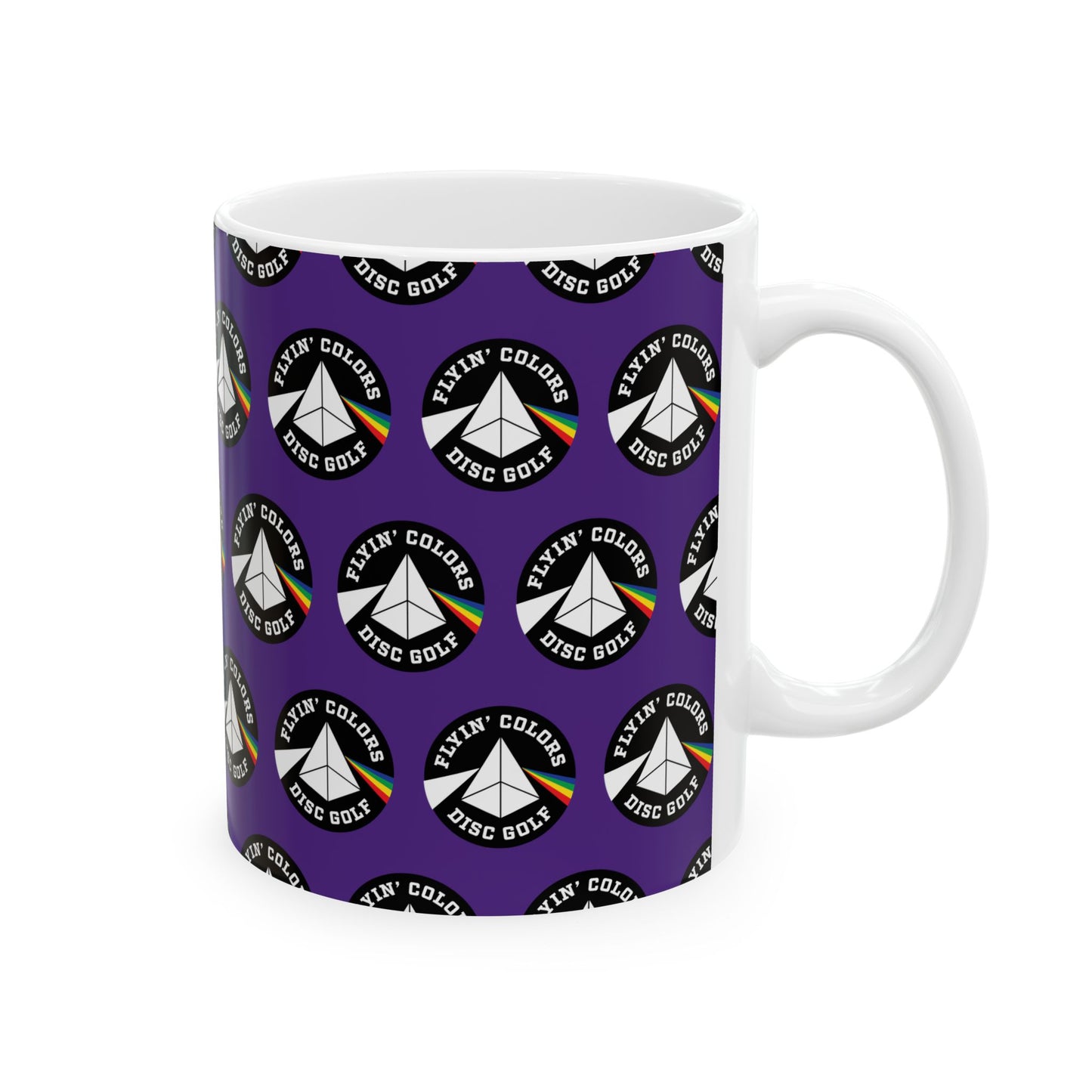 Flyin Colors Mini Logo Ceramic Mug, (11oz) Purple