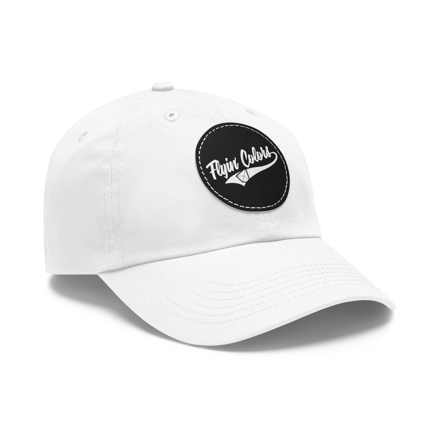Flyin Colors swoop logo Dad Hat with Leather Patch (Round)