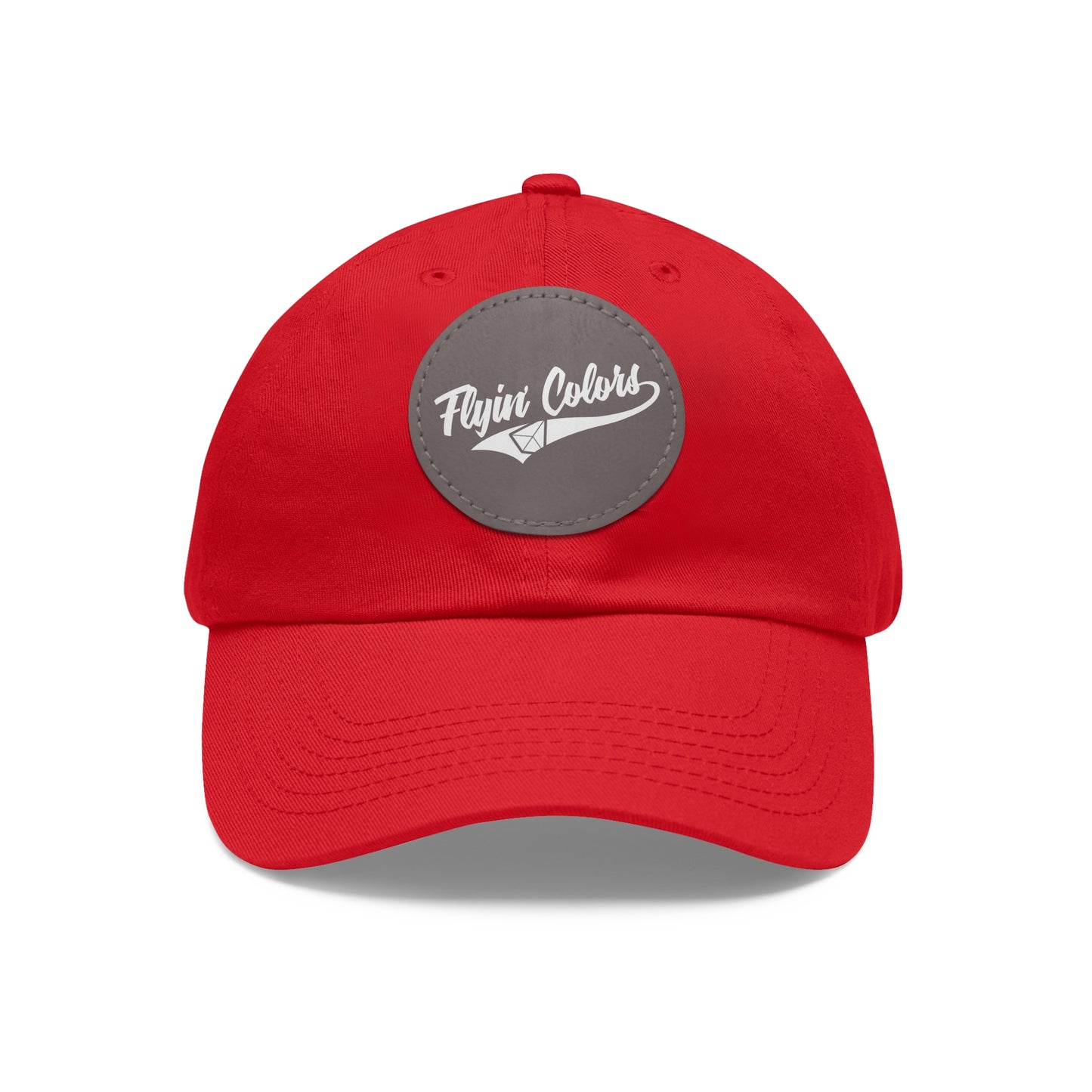 Flyin Colors swoop logo Dad Hat with Leather Patch (Round)