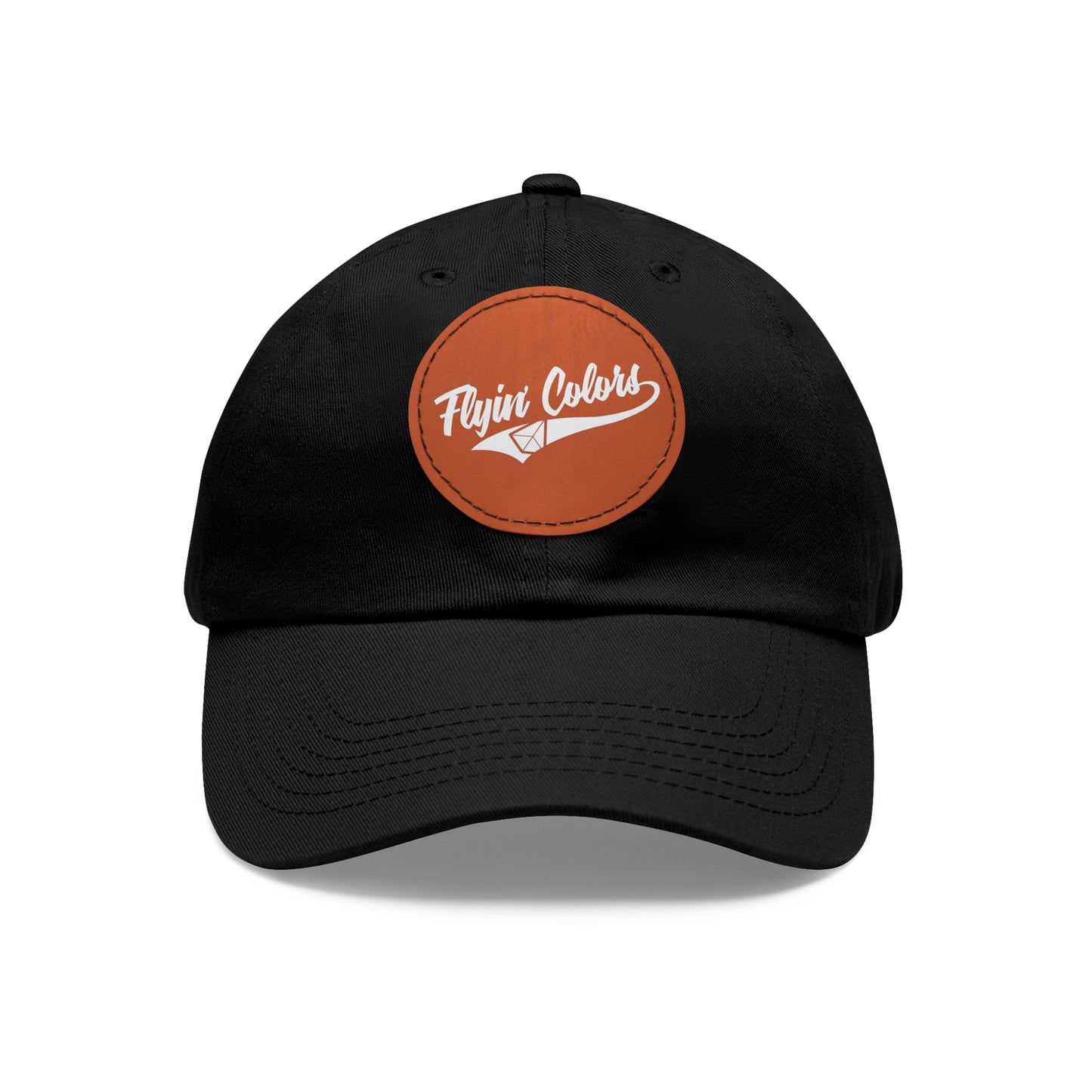 Flyin Colors swoop logo Dad Hat with Leather Patch (Round)