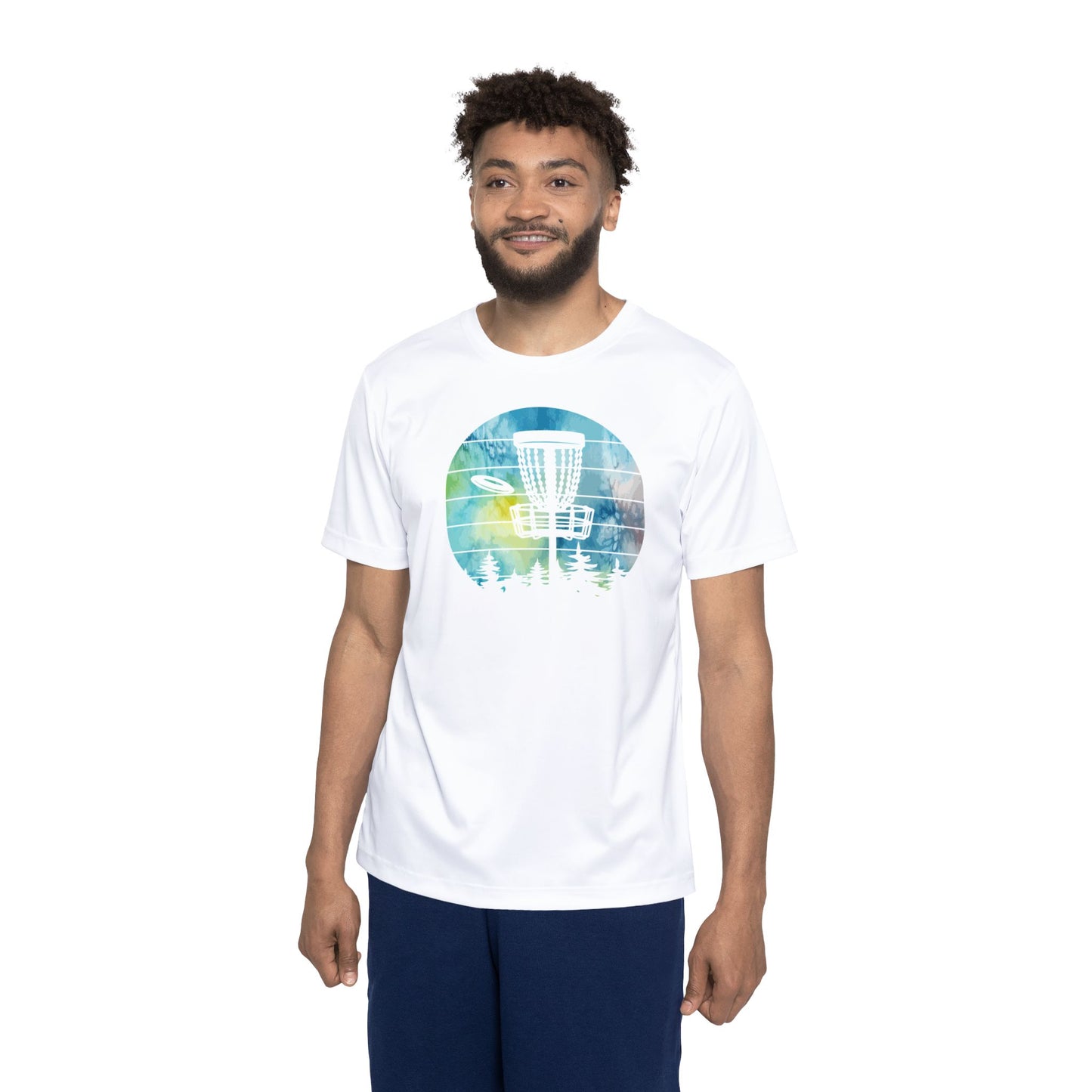 Flyin Colors Men's Sports Jersey with Disc Golf Basket