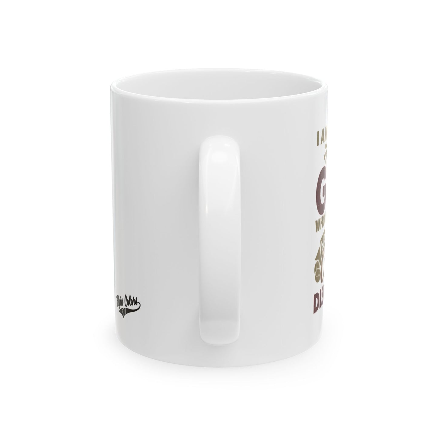 Flyin Colors Ceramic Mug, (11oz) Disc Golf Girl