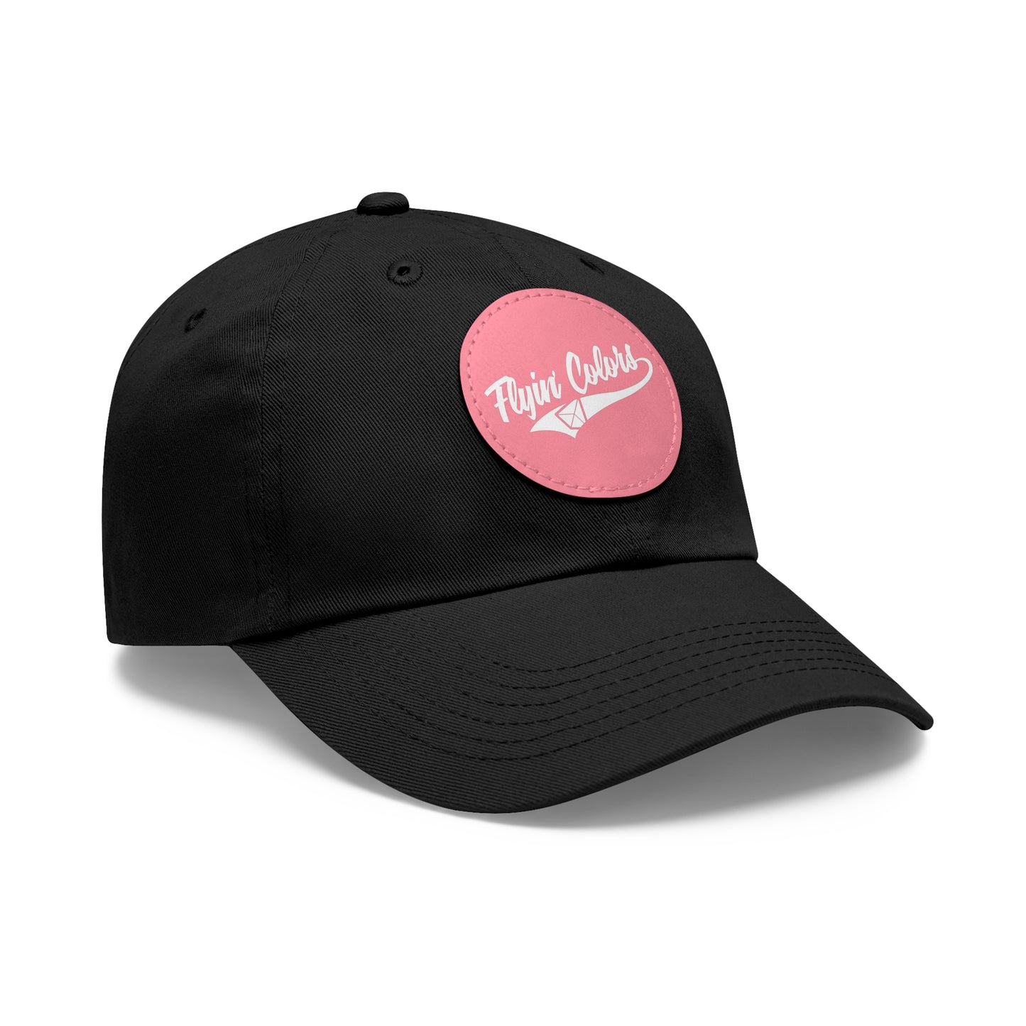 Flyin Colors swoop logo Dad Hat with Leather Patch (Round)