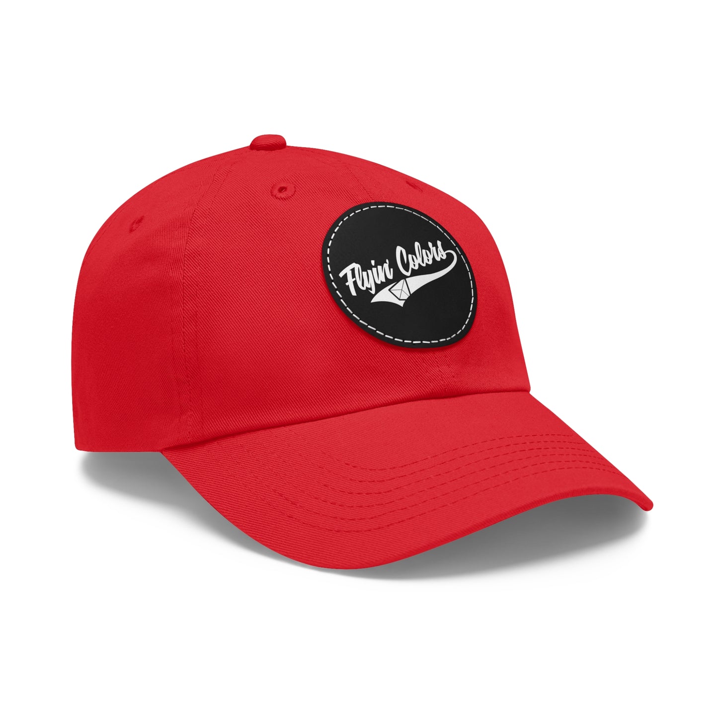 Flyin Colors swoop logo Dad Hat with Leather Patch (Round)