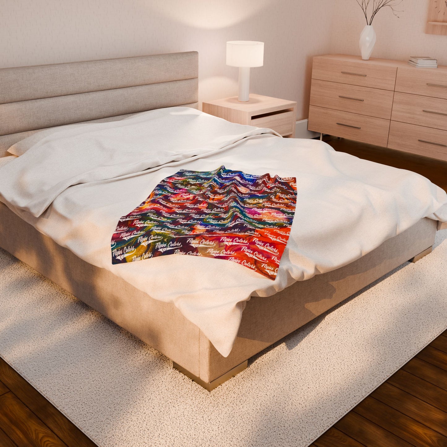 Flyin Colors Velveteen Plush Blanket with FlyinColors Dyed Disc Image