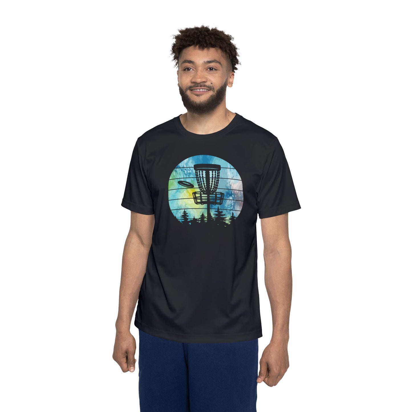 Flyin Colors Men's Sports Jersey with Disc Golf Basket