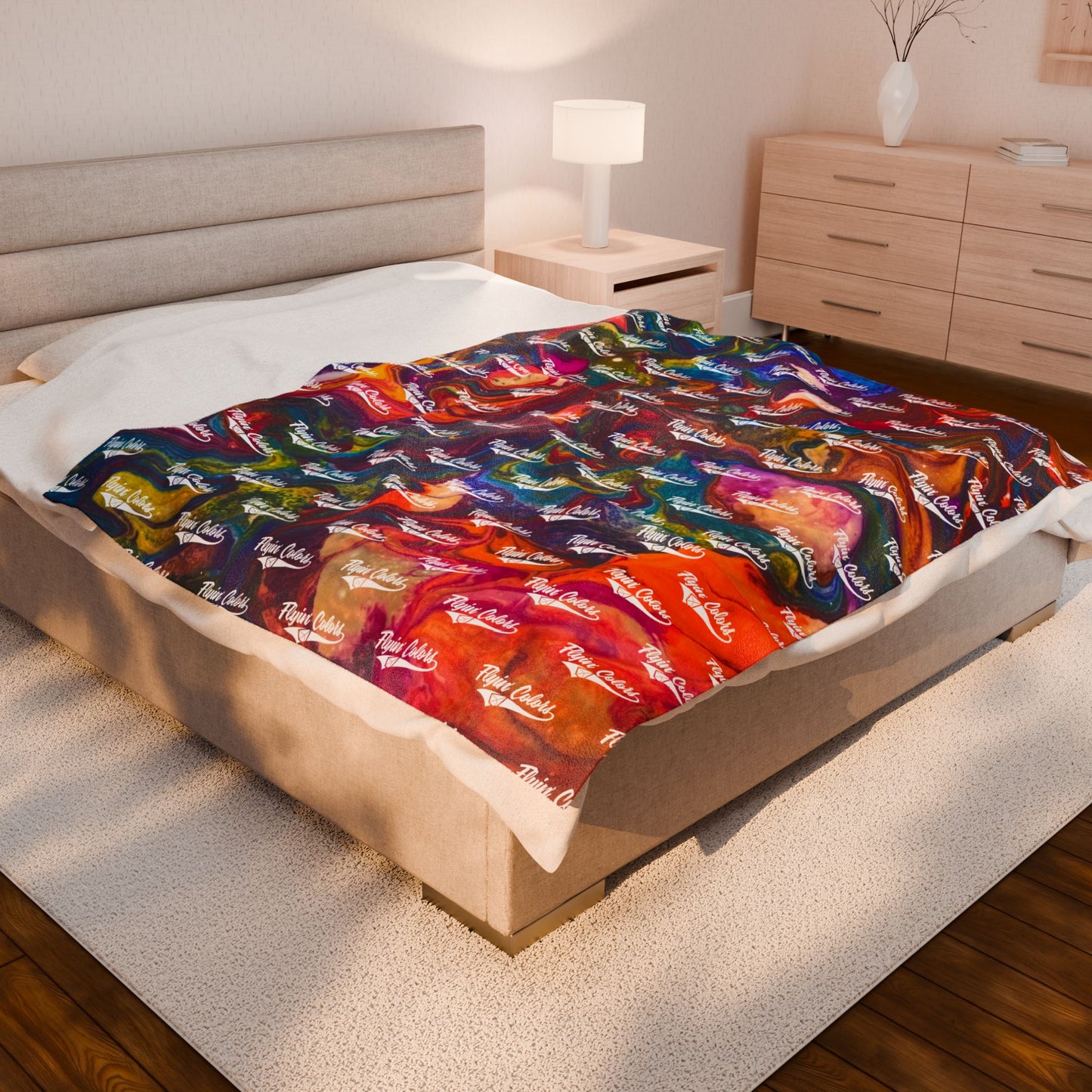 Flyin Colors Velveteen Plush Blanket with FlyinColors Dyed Disc Image