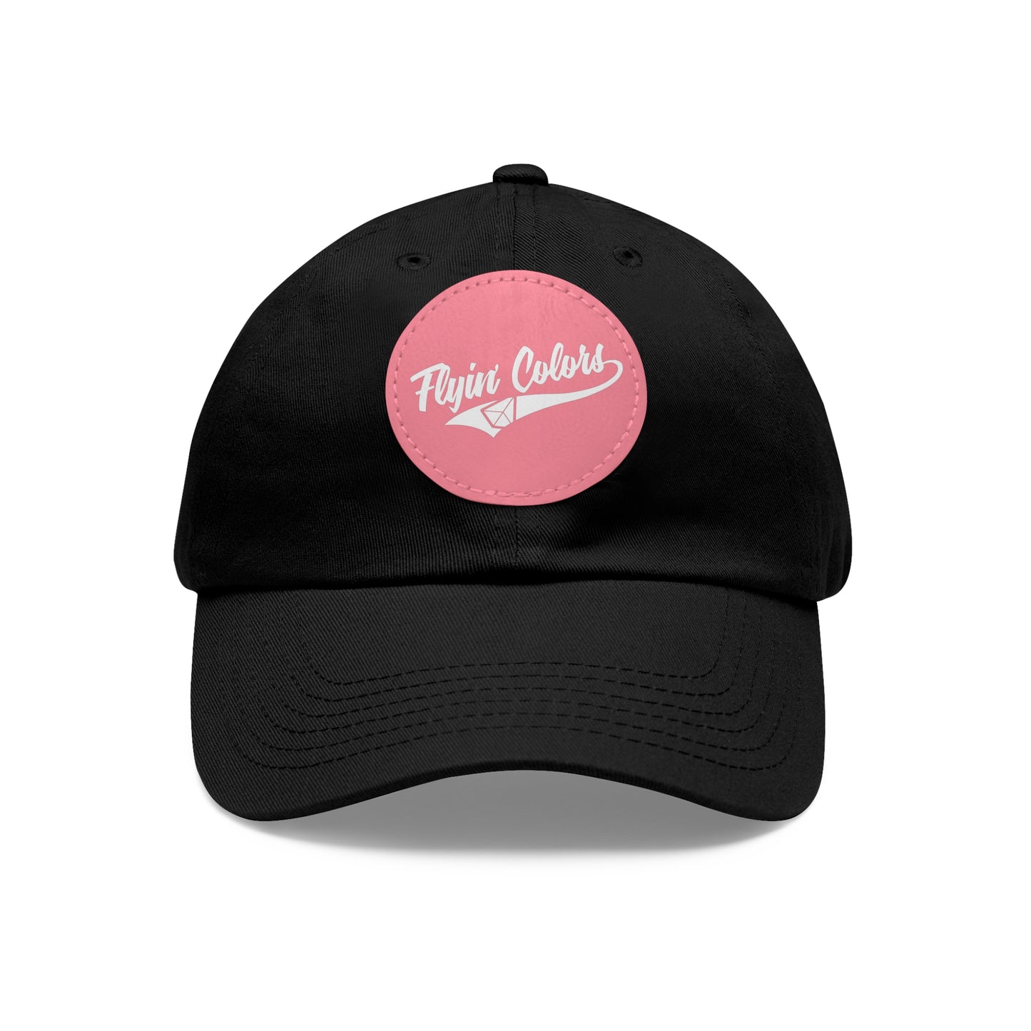 Flyin Colors swoop logo Dad Hat with Leather Patch (Round)
