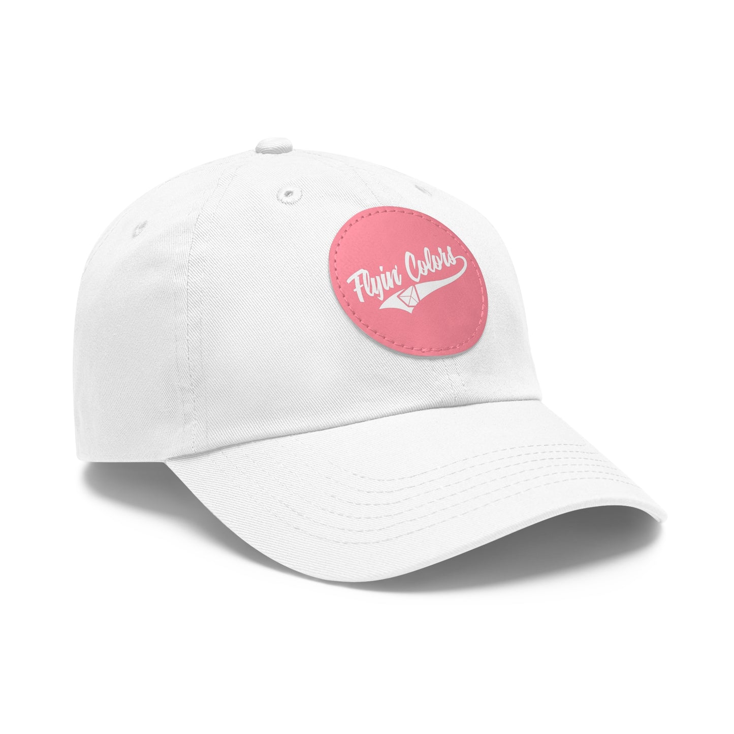 Flyin Colors swoop logo Dad Hat with Leather Patch (Round)