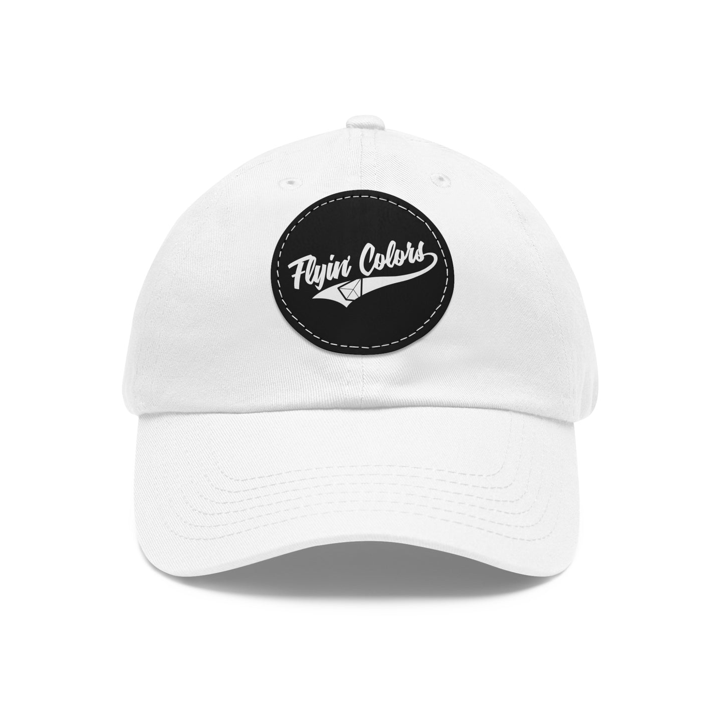 Flyin Colors swoop logo Dad Hat with Leather Patch (Round)