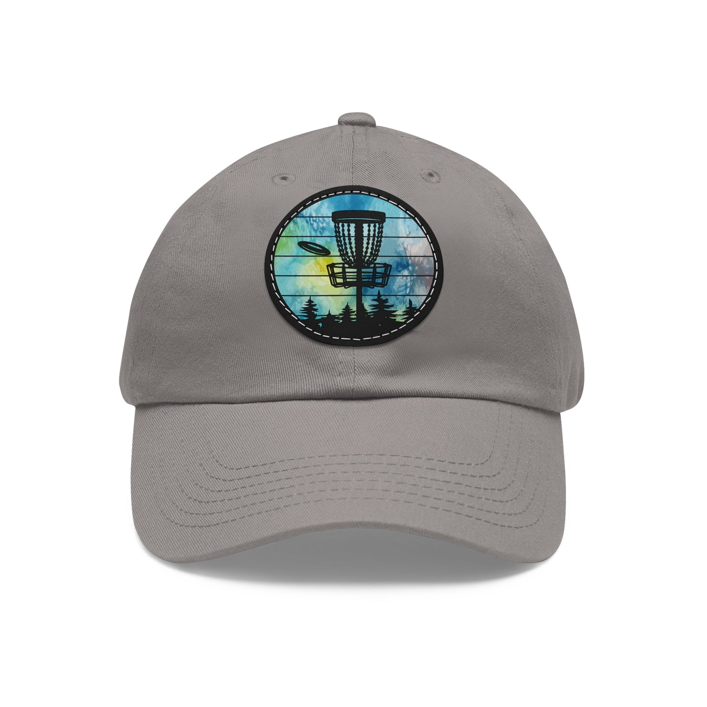 Flyin Colors Dad Hat with Leather Patch (Round) Disc Golf Basket