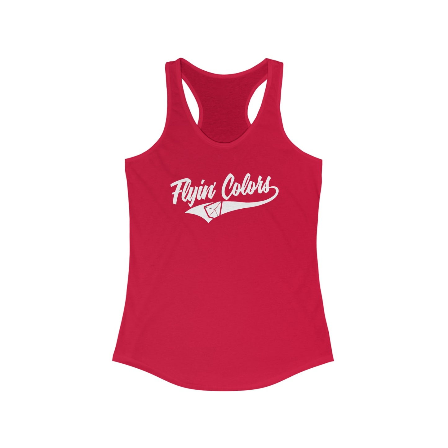 Women's Racerback Tank with Flyin Colors logo