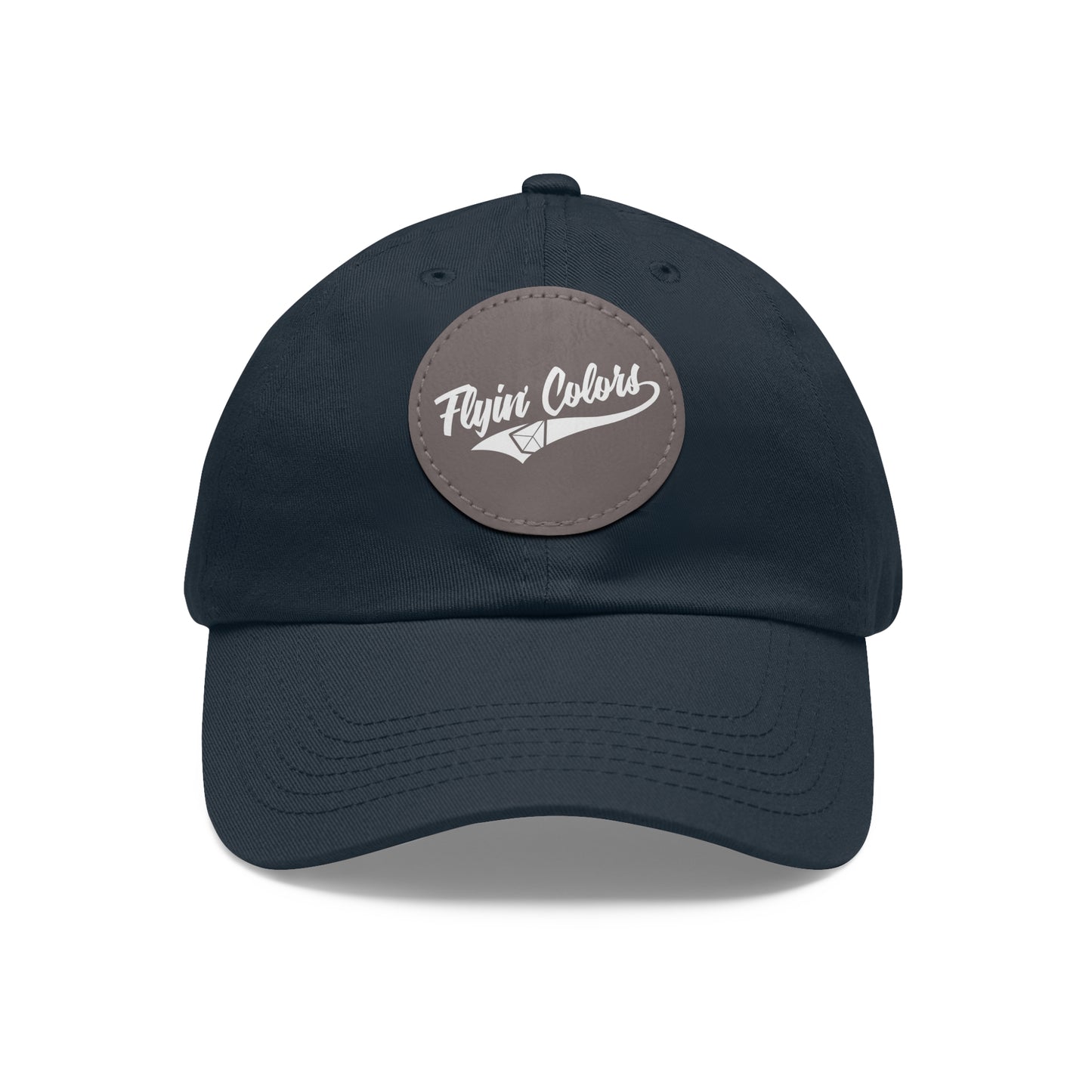 Flyin Colors swoop logo Dad Hat with Leather Patch (Round)