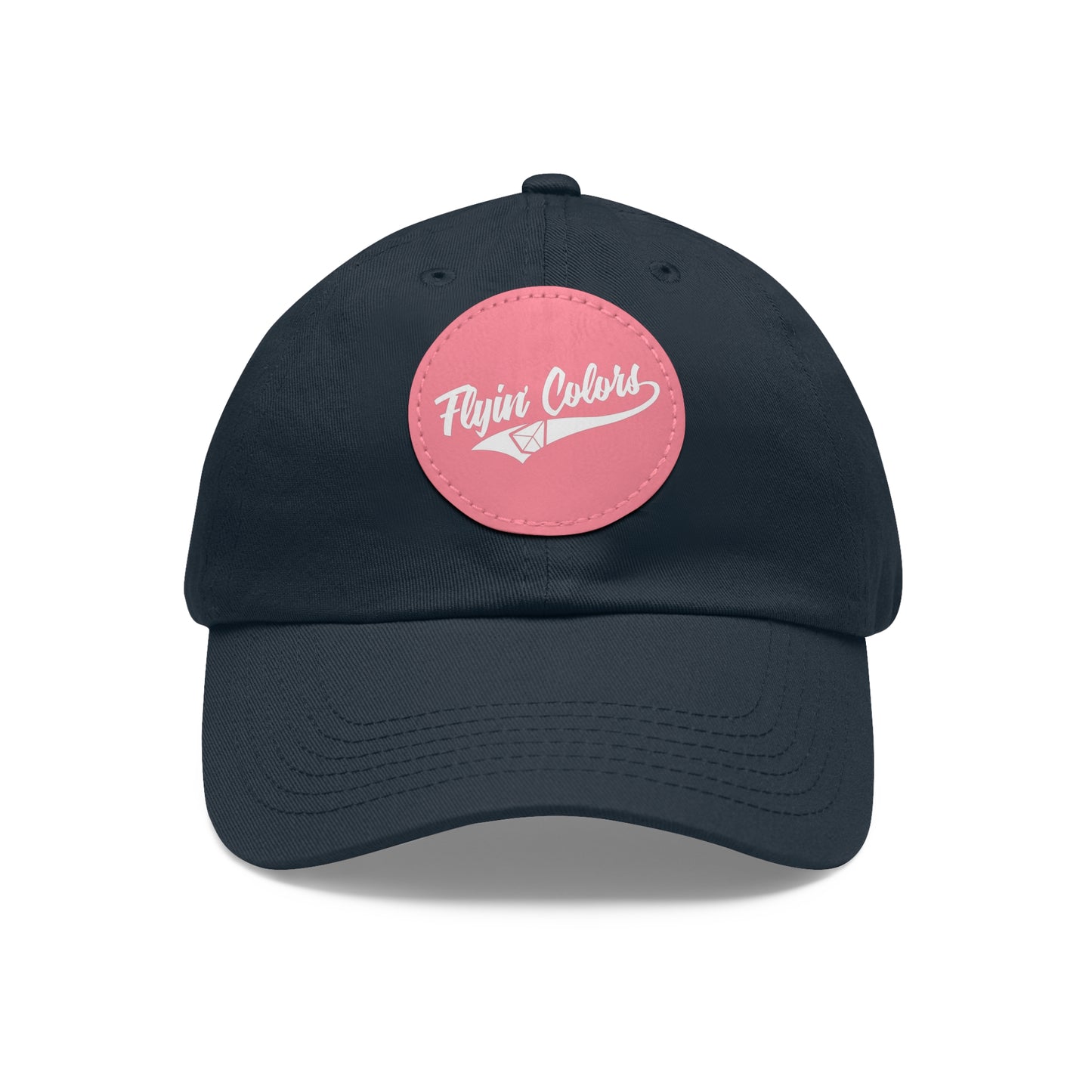 Flyin Colors swoop logo Dad Hat with Leather Patch (Round)