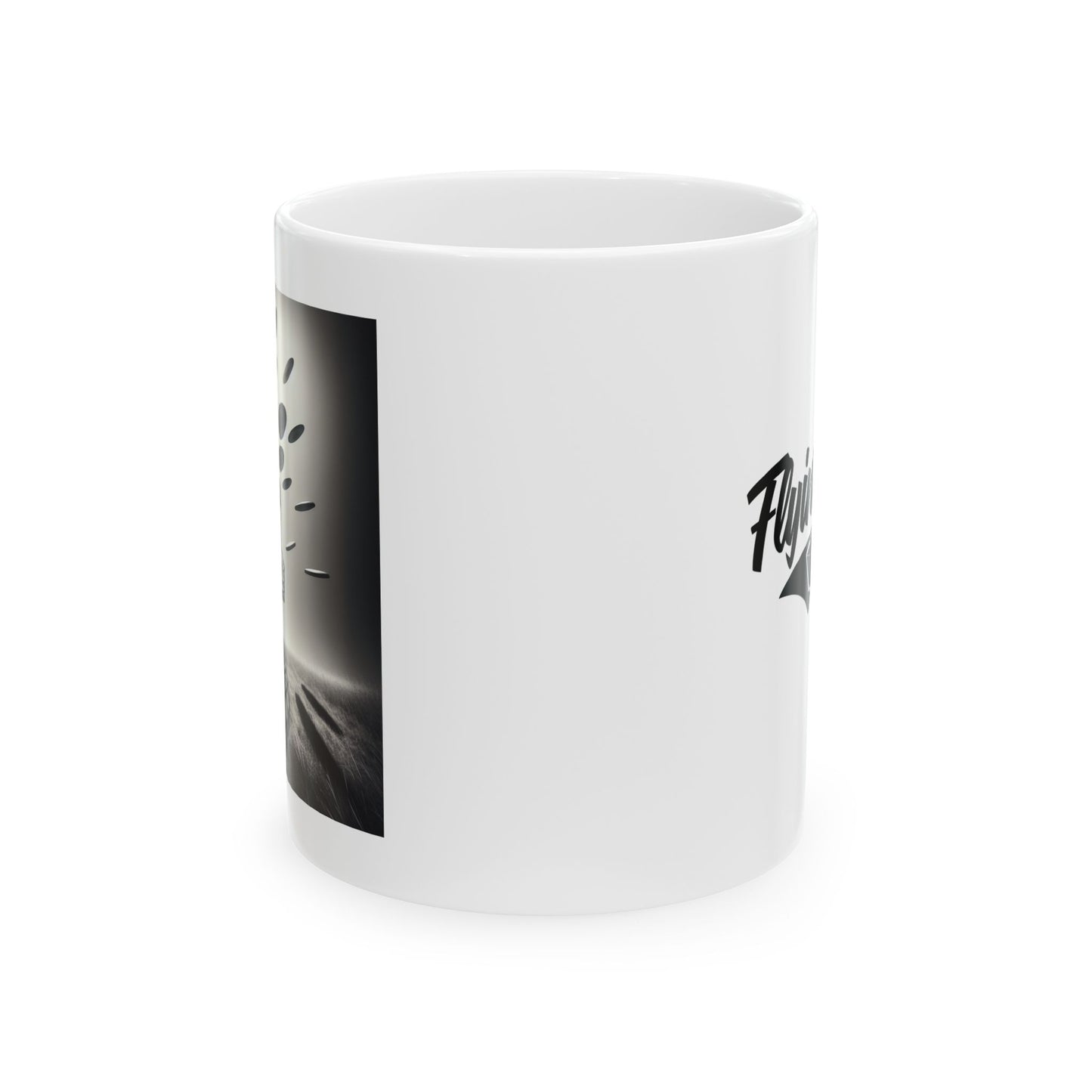 Flyin Colors Ceramic Mug, (11oz) Basket Logo #2