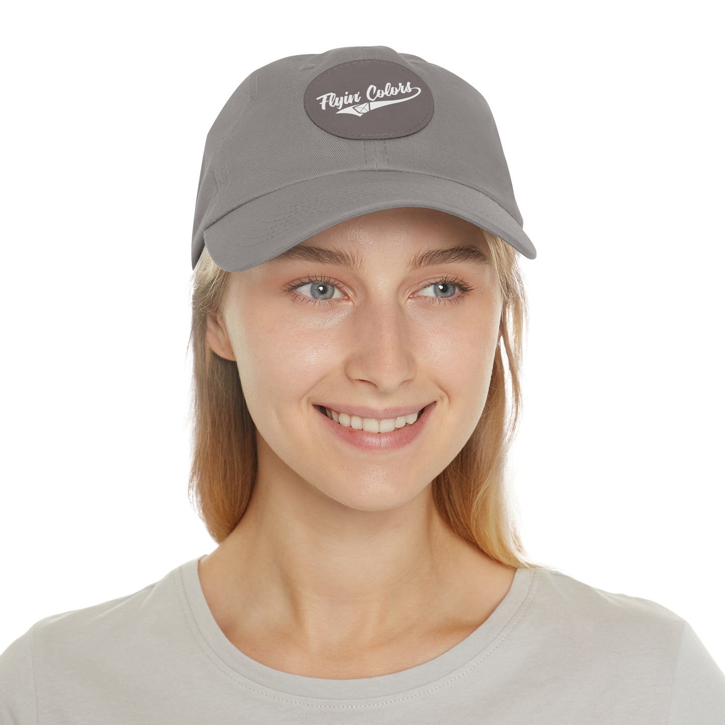 Flyin Colors swoop logo Dad Hat with Leather Patch (Round)