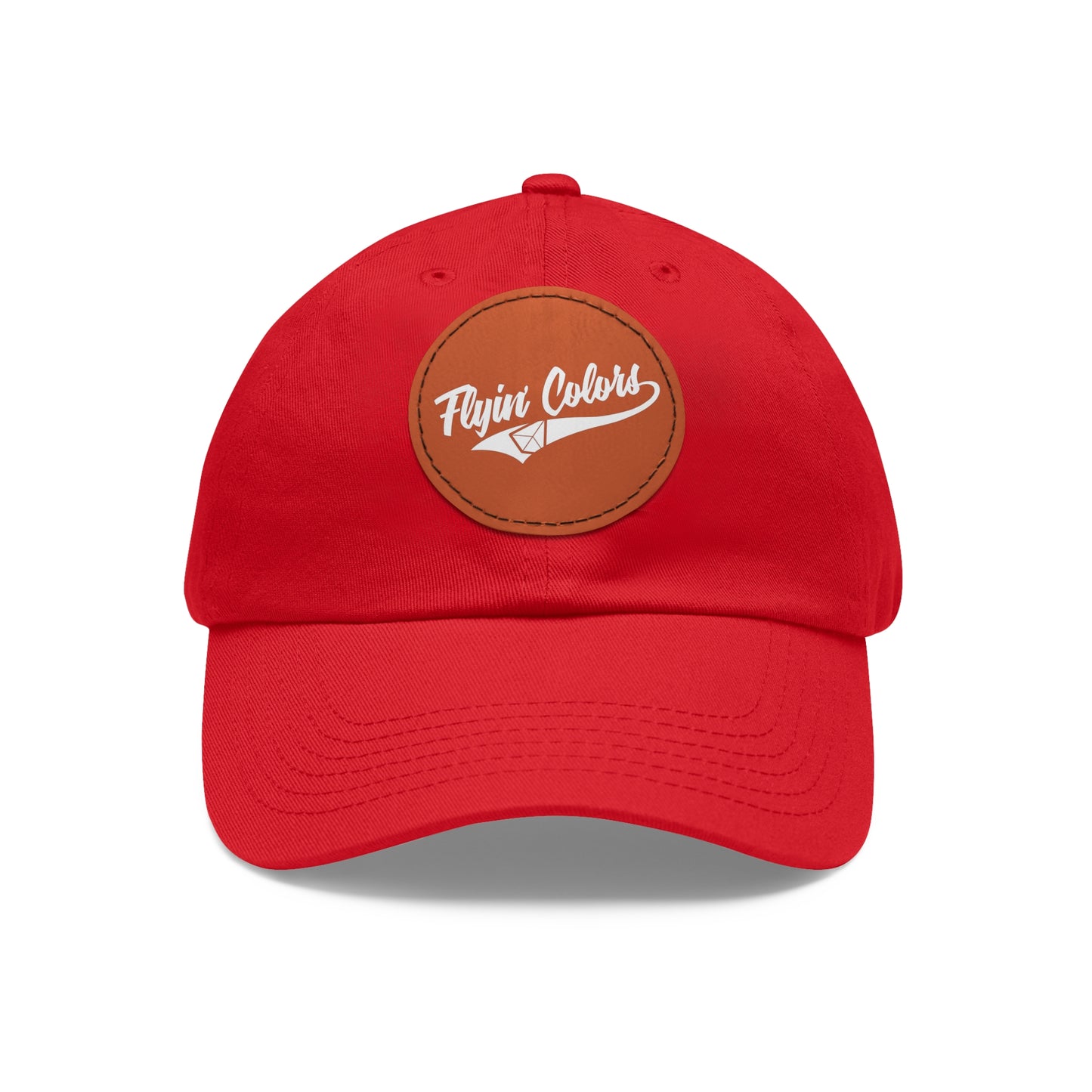 Flyin Colors swoop logo Dad Hat with Leather Patch (Round)