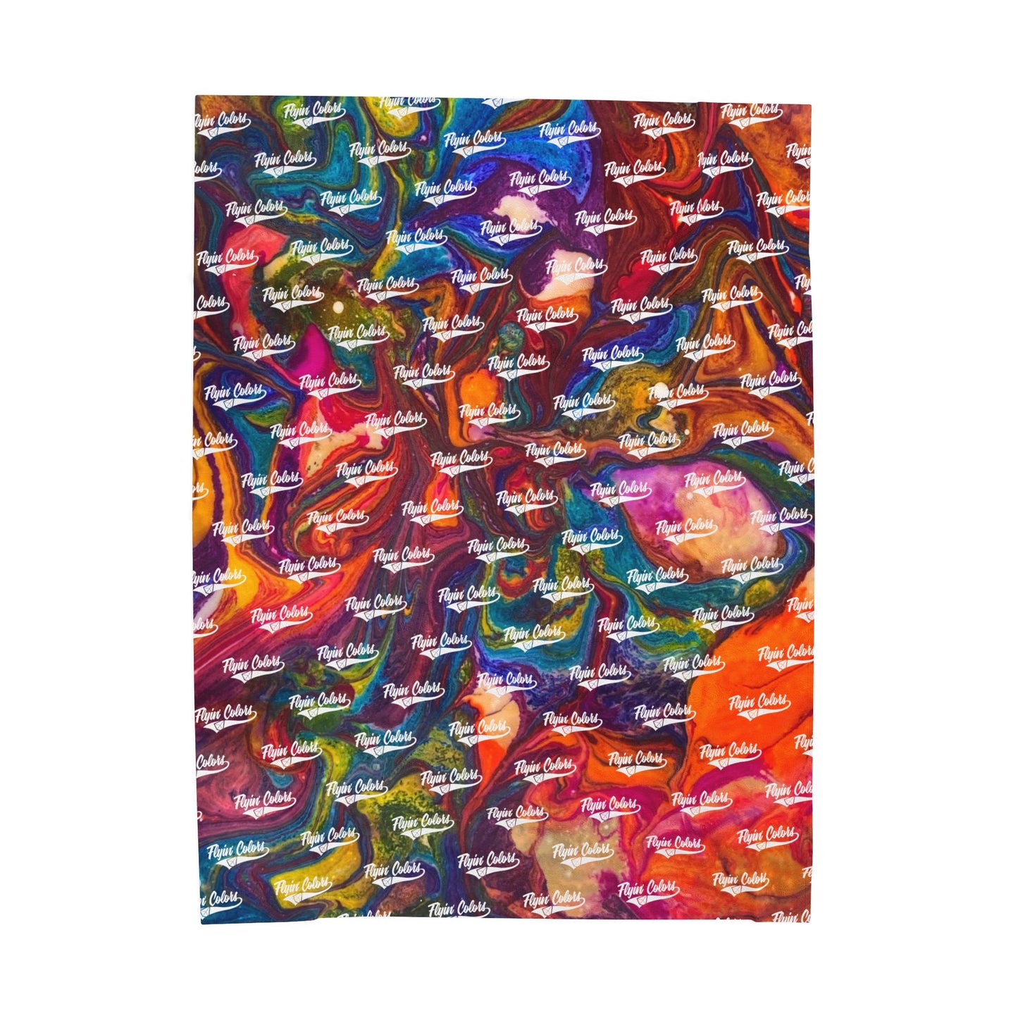 Flyin Colors Velveteen Plush Blanket with FlyinColors Dyed Disc Image