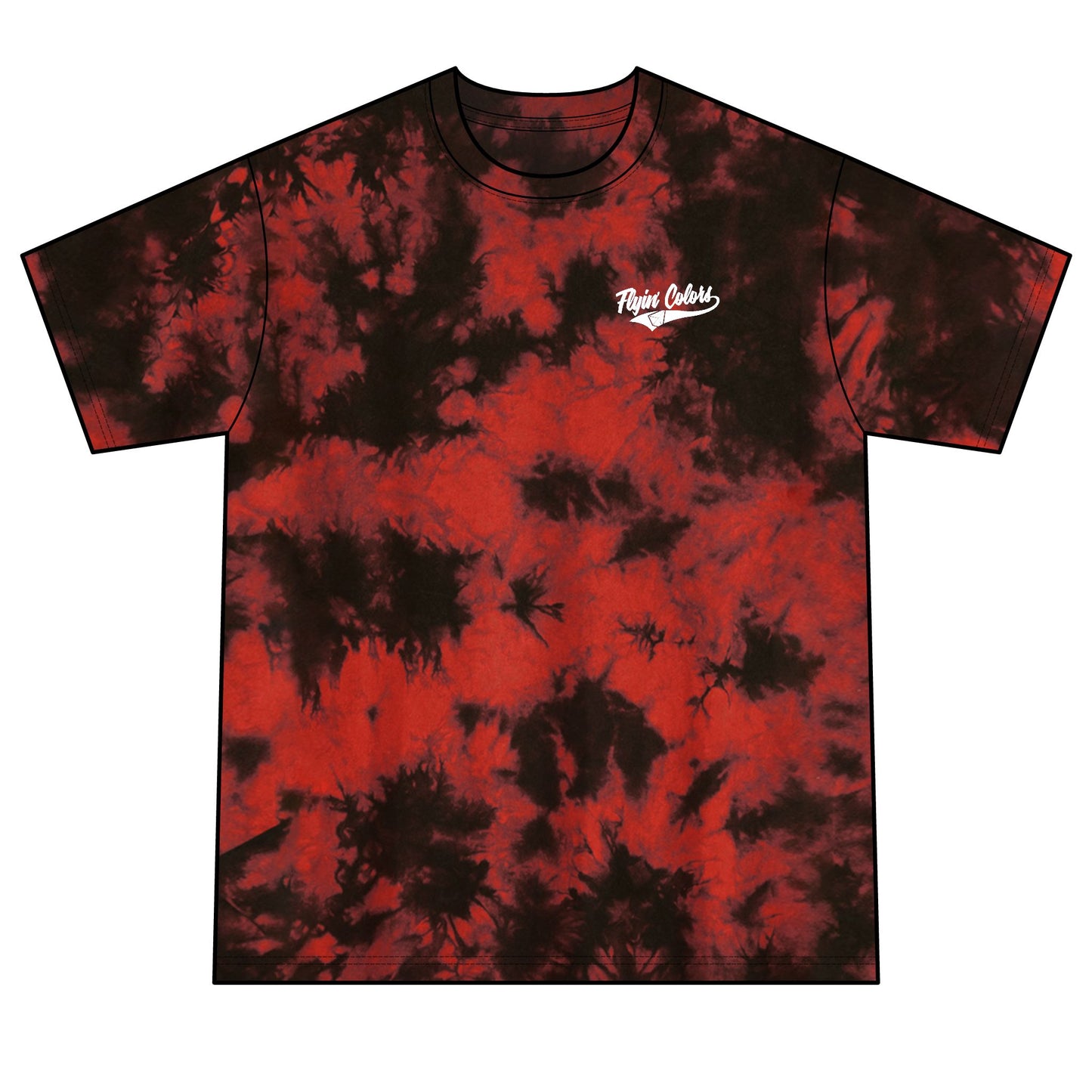 Unisex Crystal Tie-Dye Tee with Flyin Colors logo