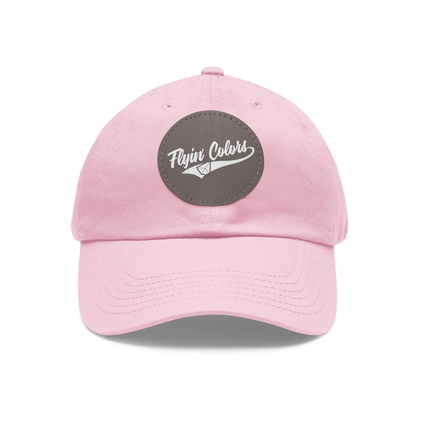 Flyin Colors swoop logo Dad Hat with Leather Patch (Round)