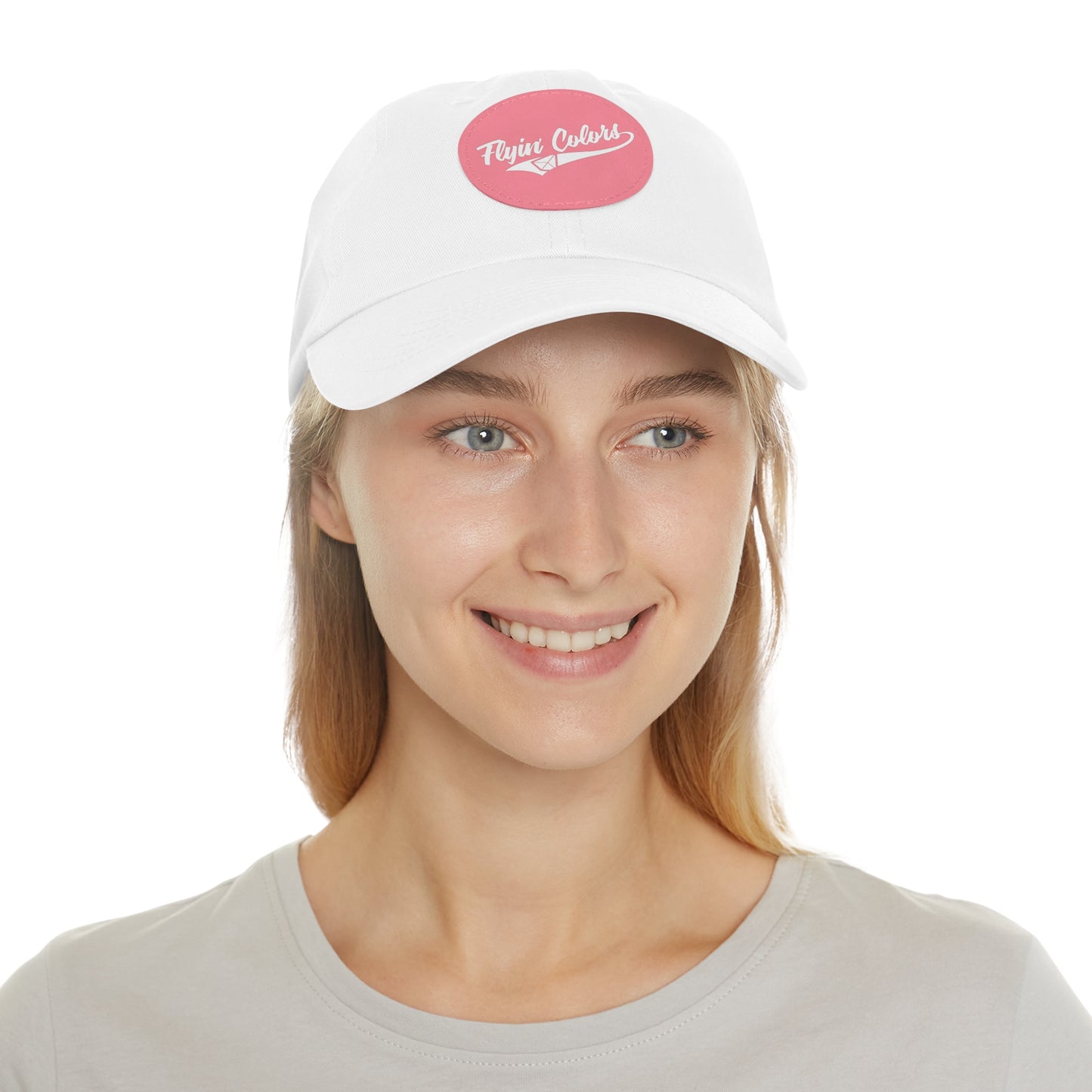 Flyin Colors swoop logo Dad Hat with Leather Patch (Round)