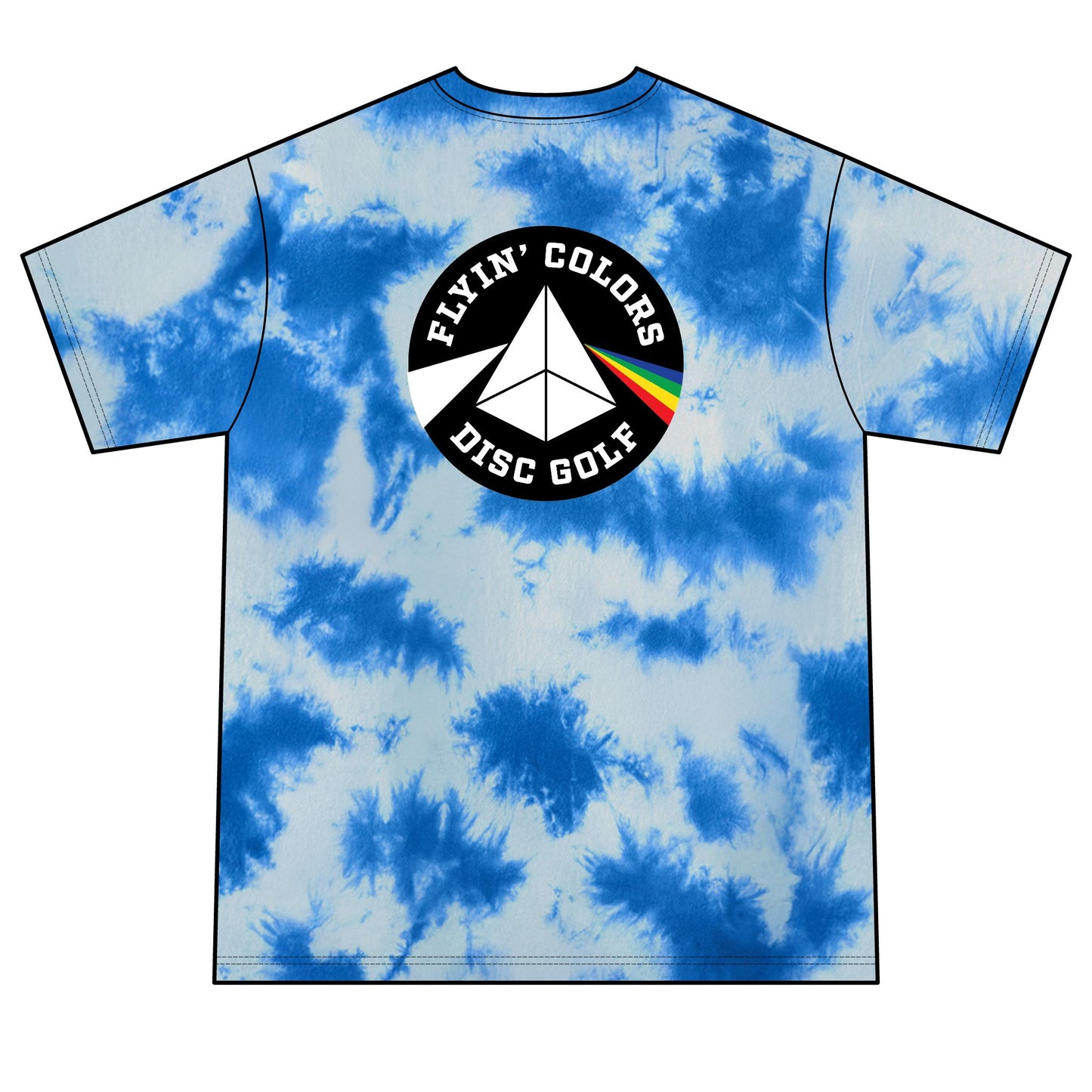 Unisex Crystal Tie-Dye Tee with Flyin Colors logo