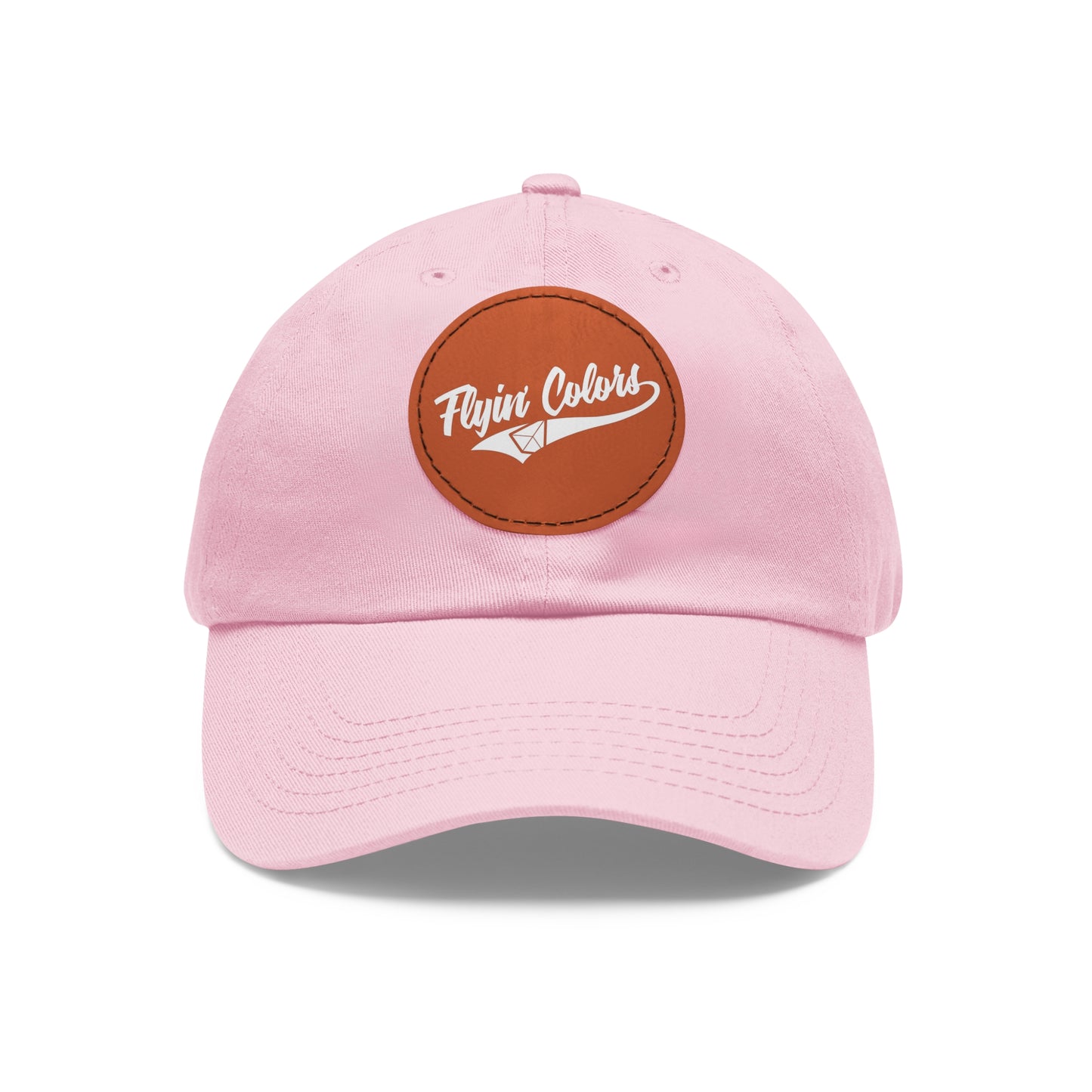 Flyin Colors swoop logo Dad Hat with Leather Patch (Round)