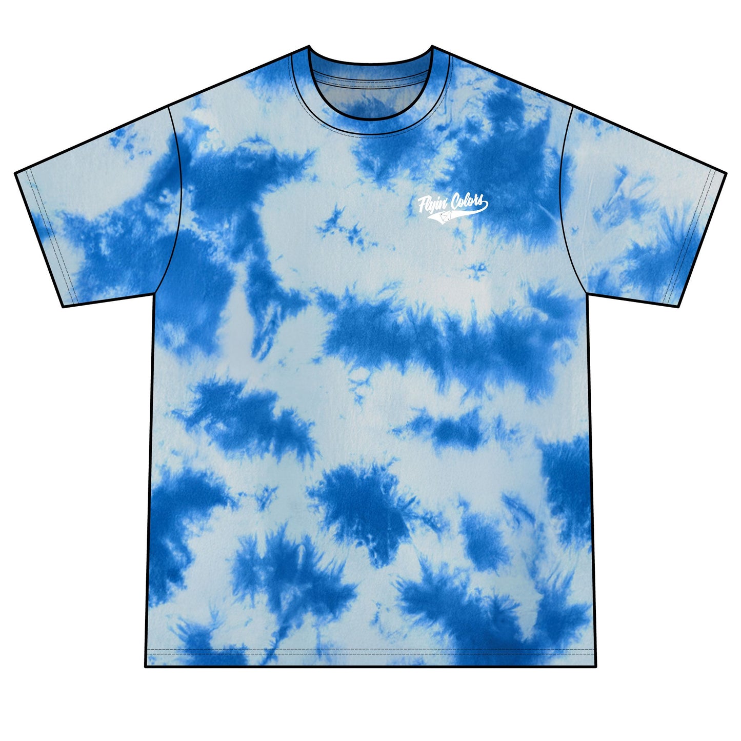 Unisex Crystal Tie-Dye Tee with Flyin Colors logo