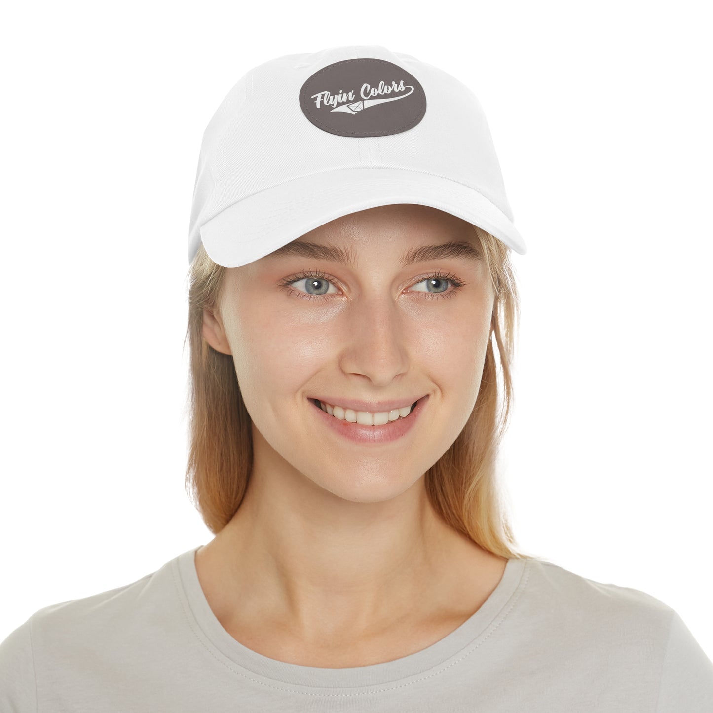 Flyin Colors swoop logo Dad Hat with Leather Patch (Round)
