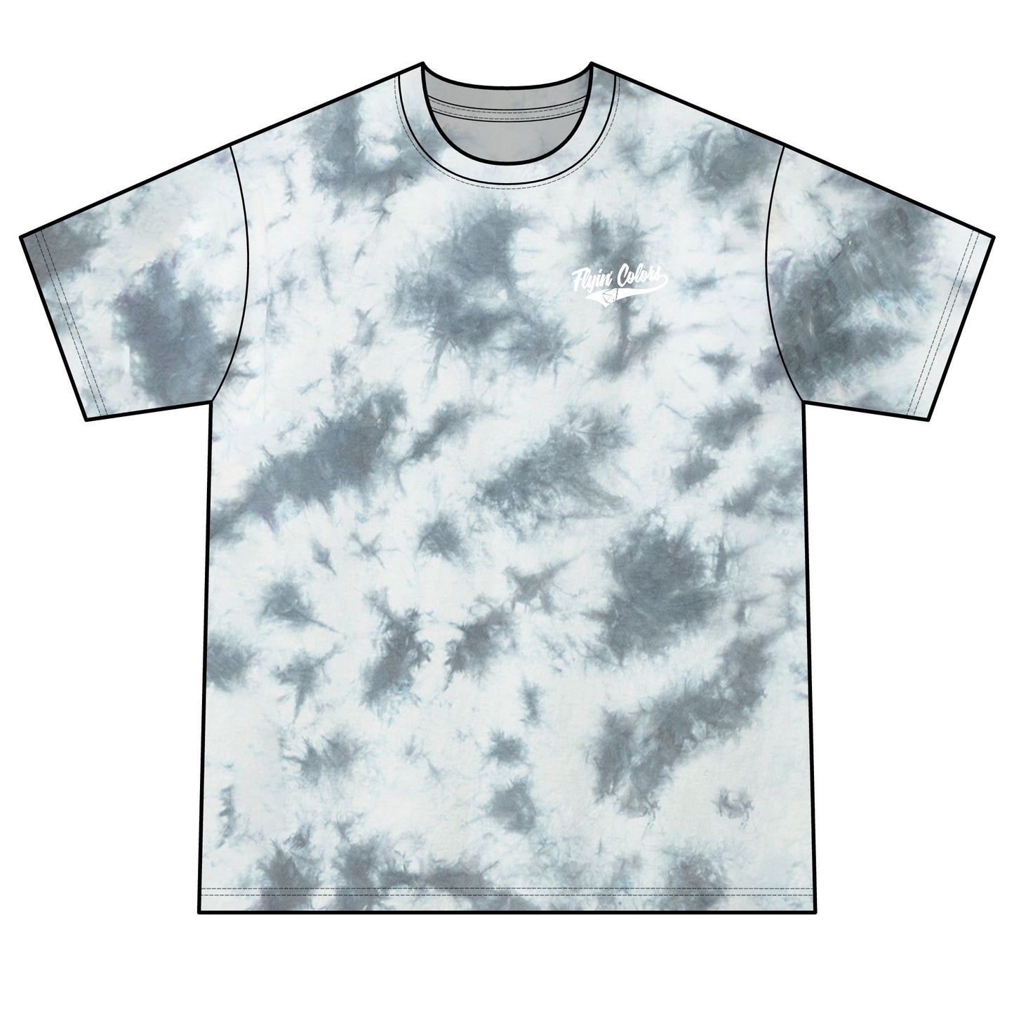 Unisex Crystal Tie-Dye Tee with Flyin Colors logo