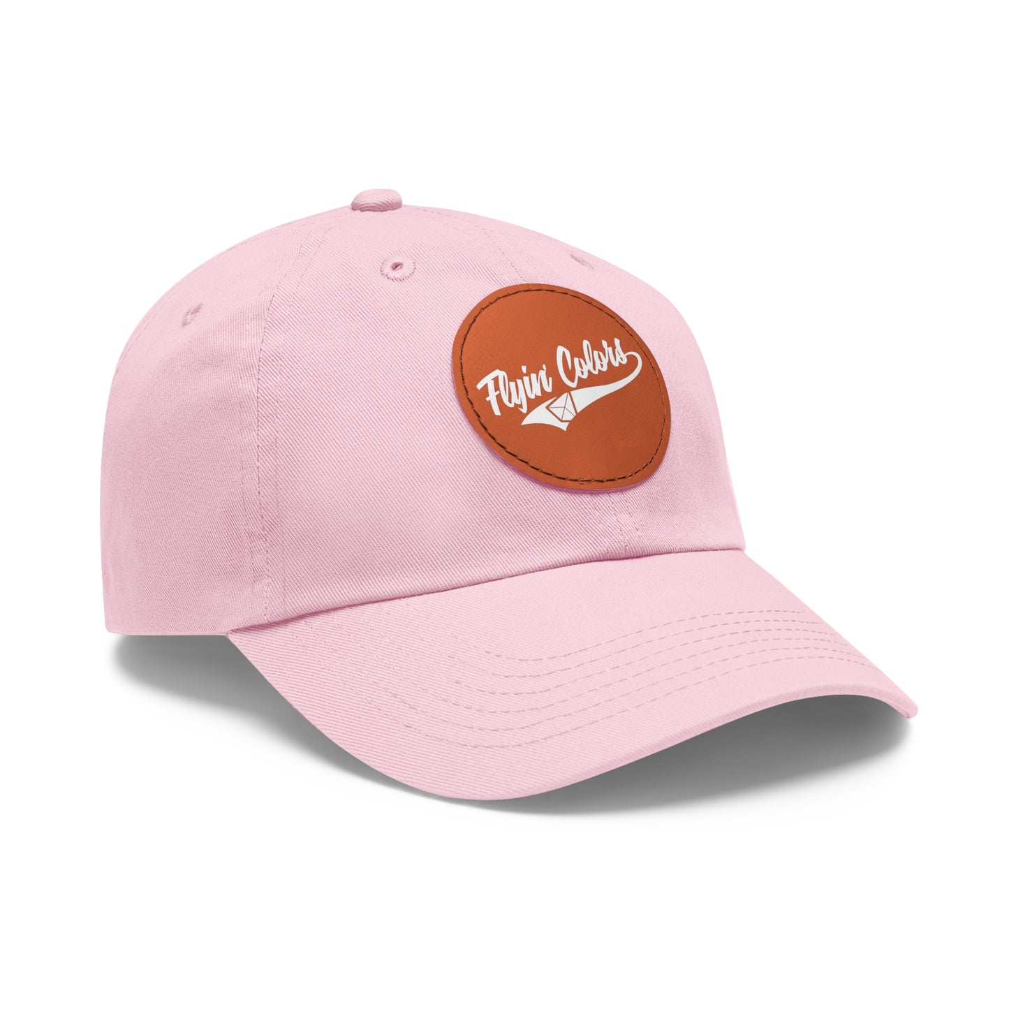 Flyin Colors swoop logo Dad Hat with Leather Patch (Round)