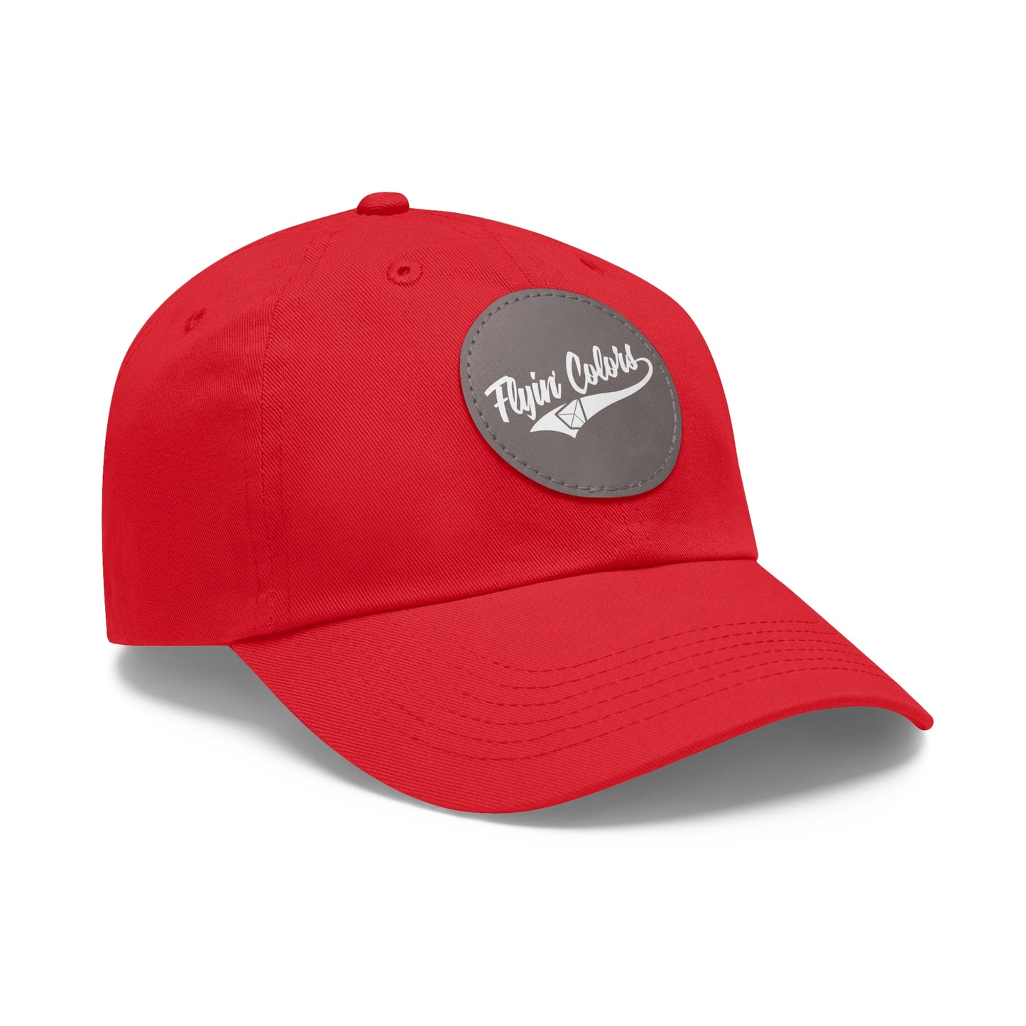 Flyin Colors swoop logo Dad Hat with Leather Patch (Round)