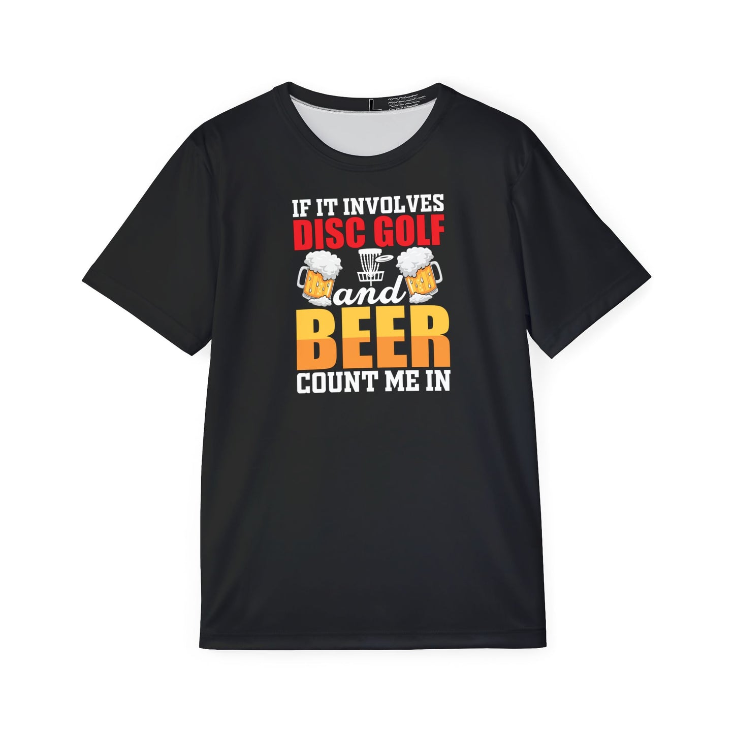 Flyin Colors Black Men's Sports Jersey with Beer & Disc Golf
