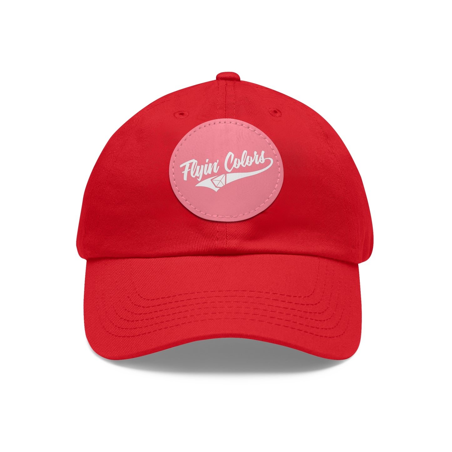 Flyin Colors swoop logo Dad Hat with Leather Patch (Round)