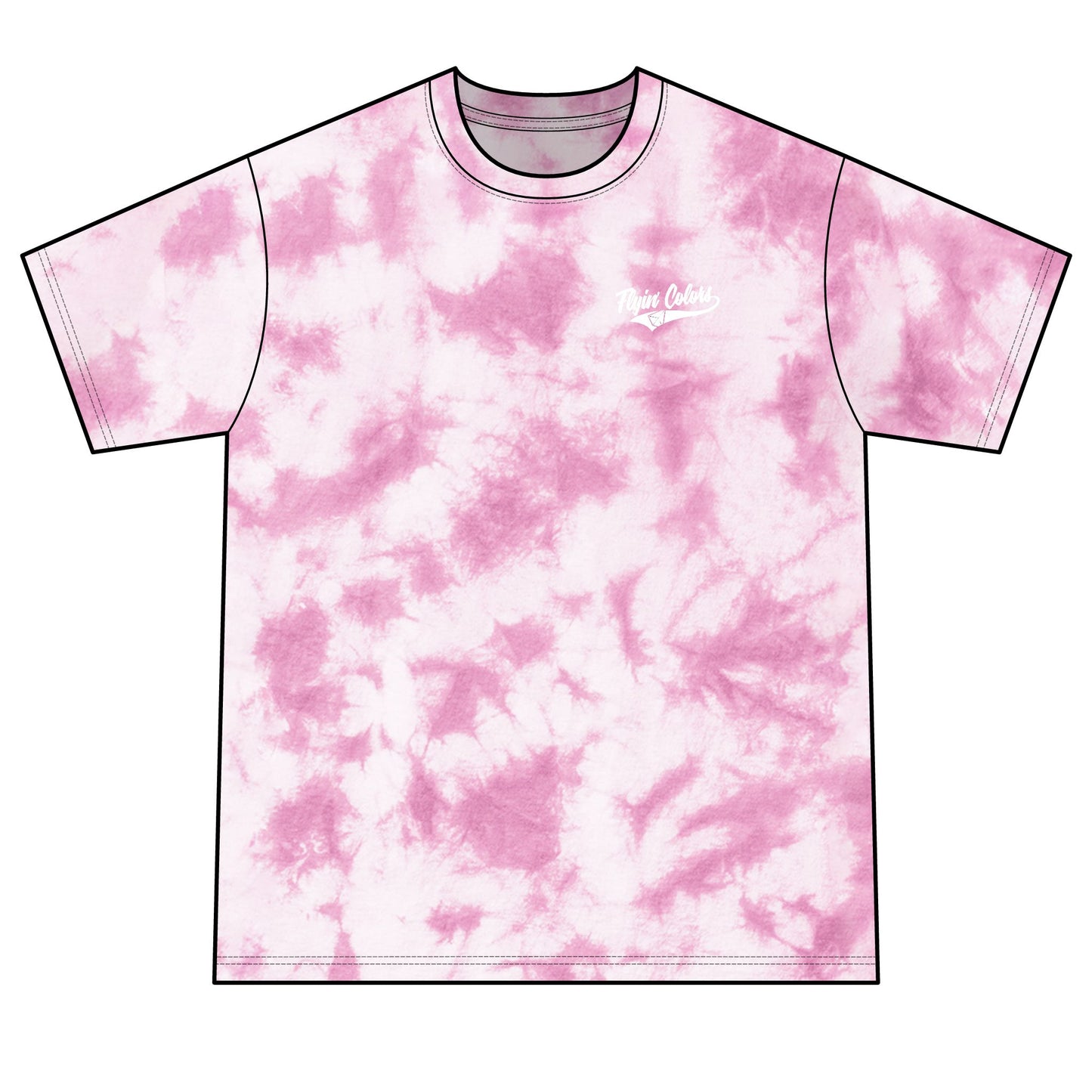 Unisex Crystal Tie-Dye Tee with Flyin Colors logo